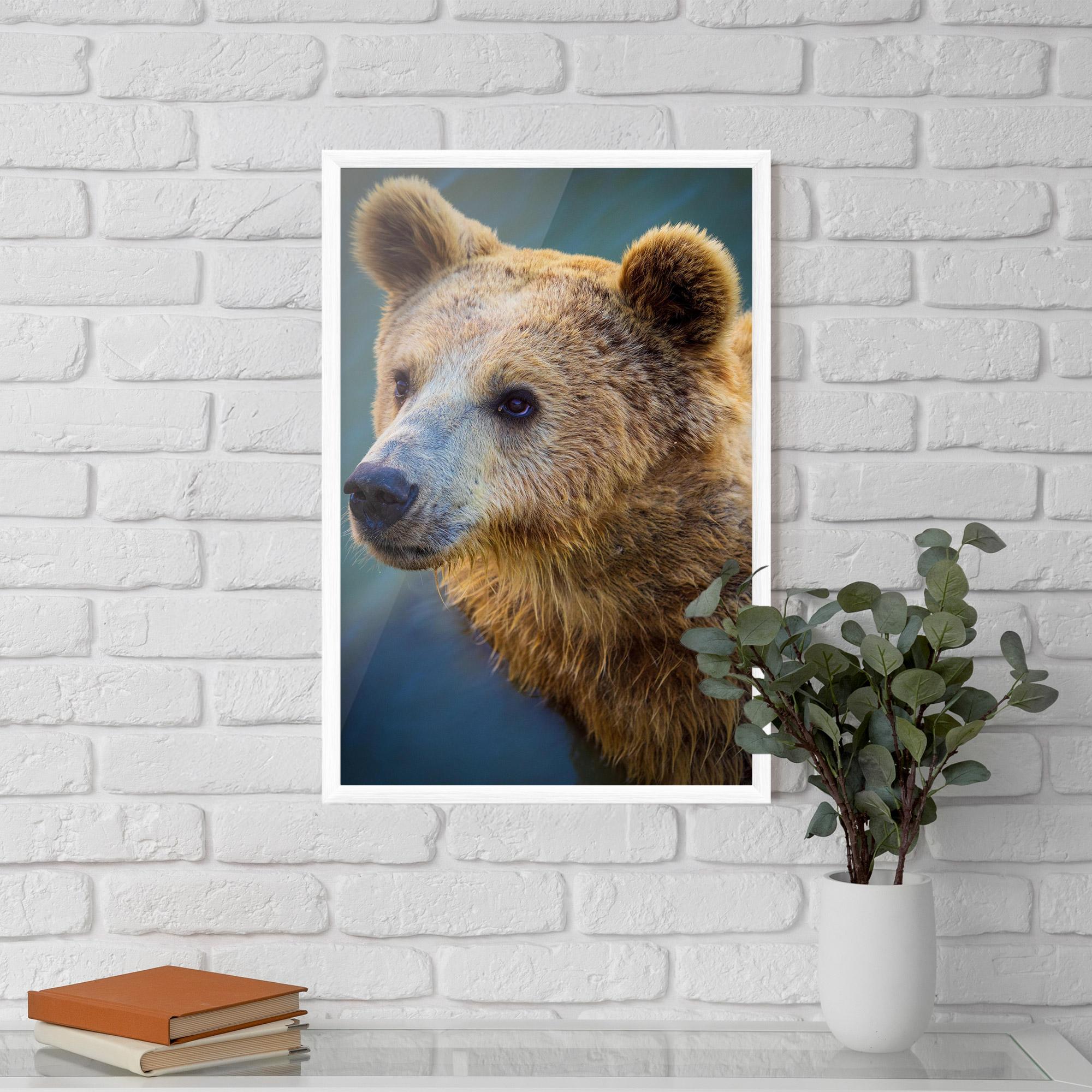 Gerahmte Poster Bear Head mockup 5