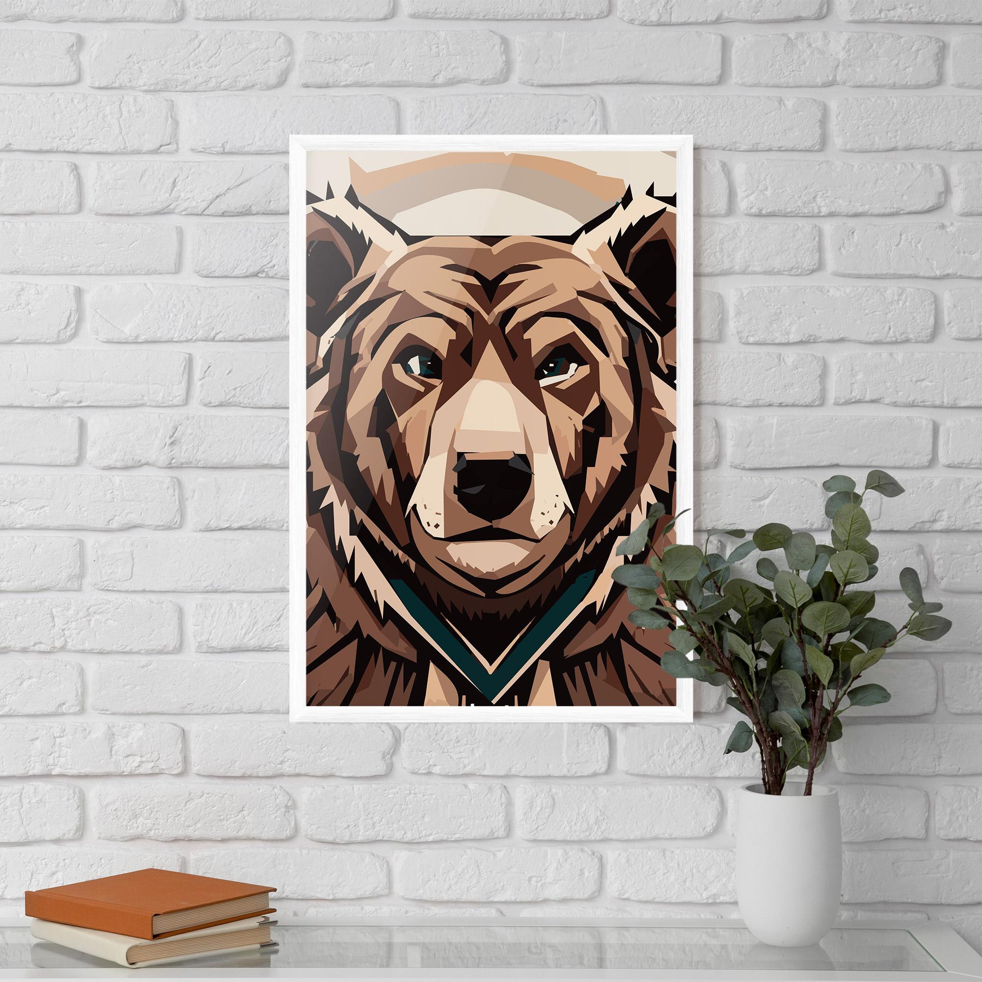 Gerahmte Poster Grizzly Art mockup 5