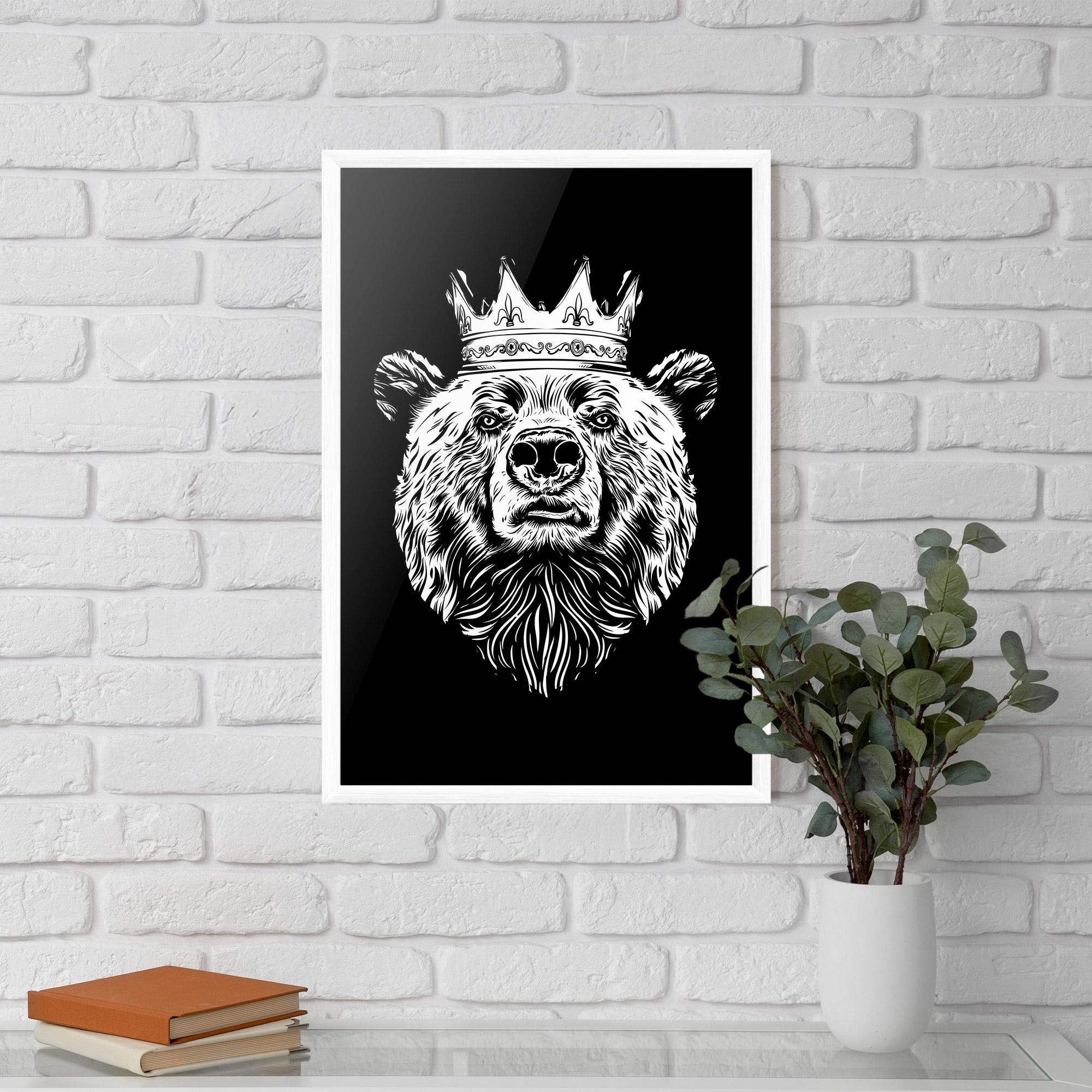 Gerahmte Poster King Bear mockup 5