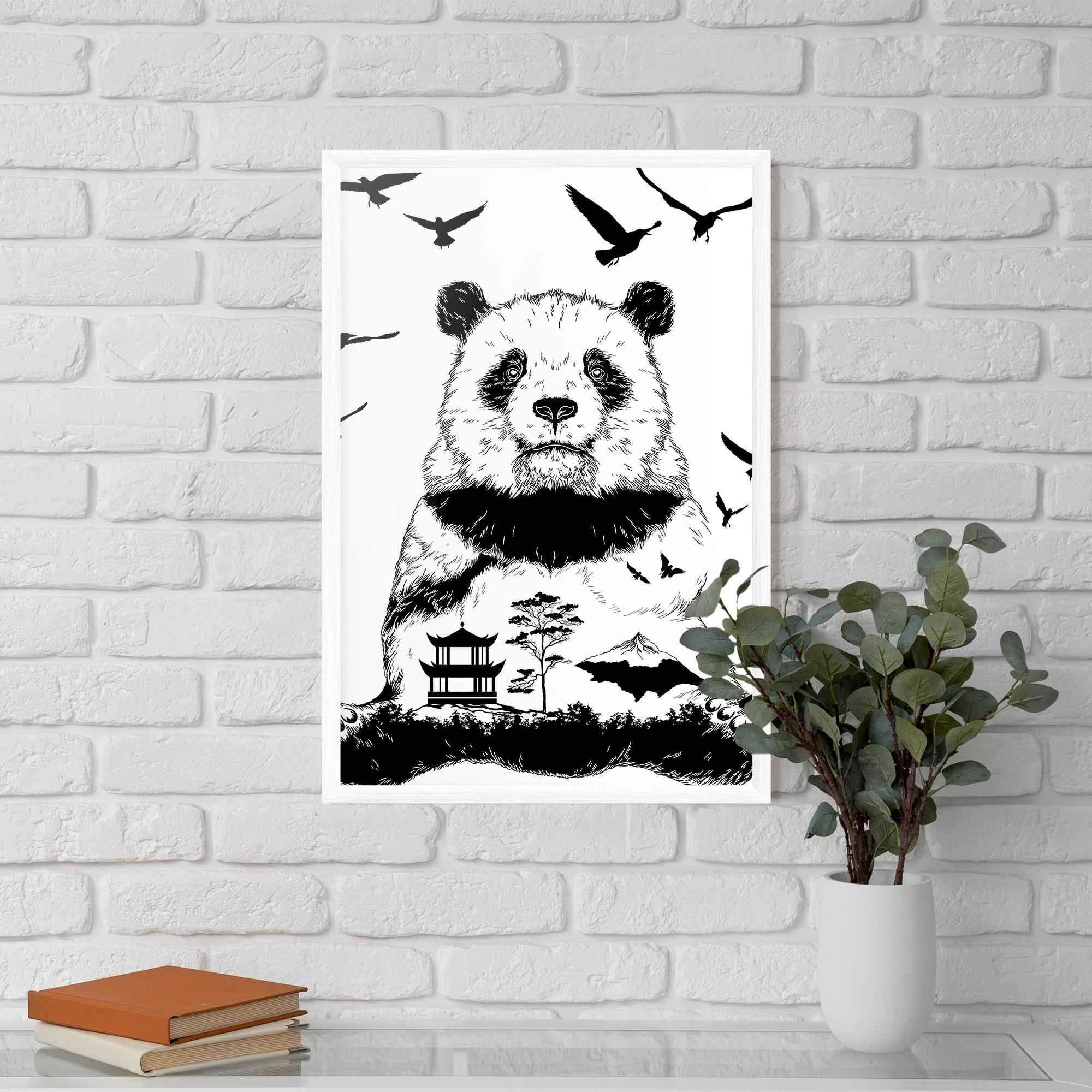 Gerahmte Poster Panda Bear mockup 5