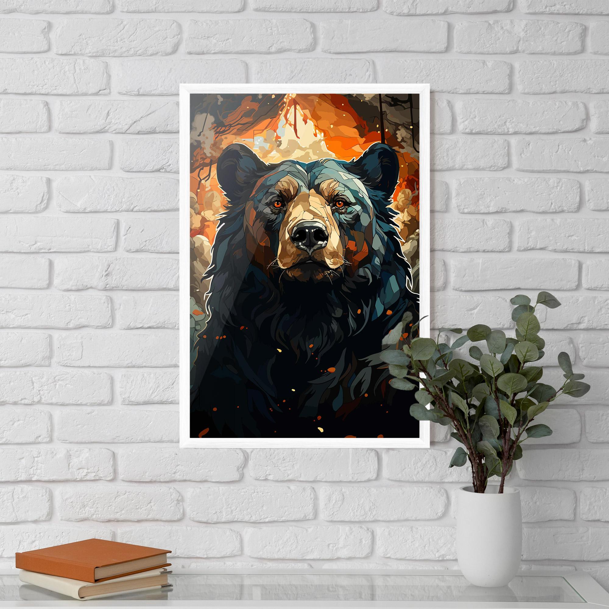 Gerahmte Poster Pretty Bear Art mockup 5
