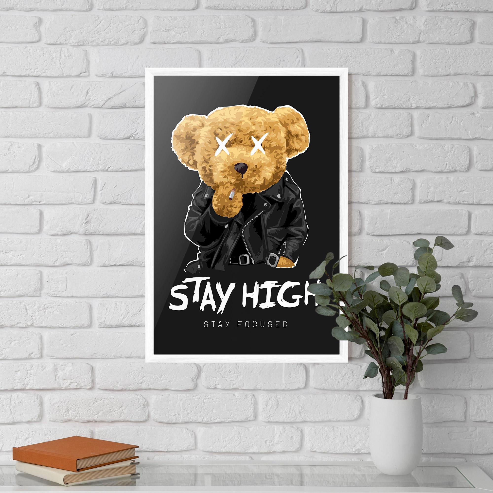 Gerahmte Poster Stay High mockup 5