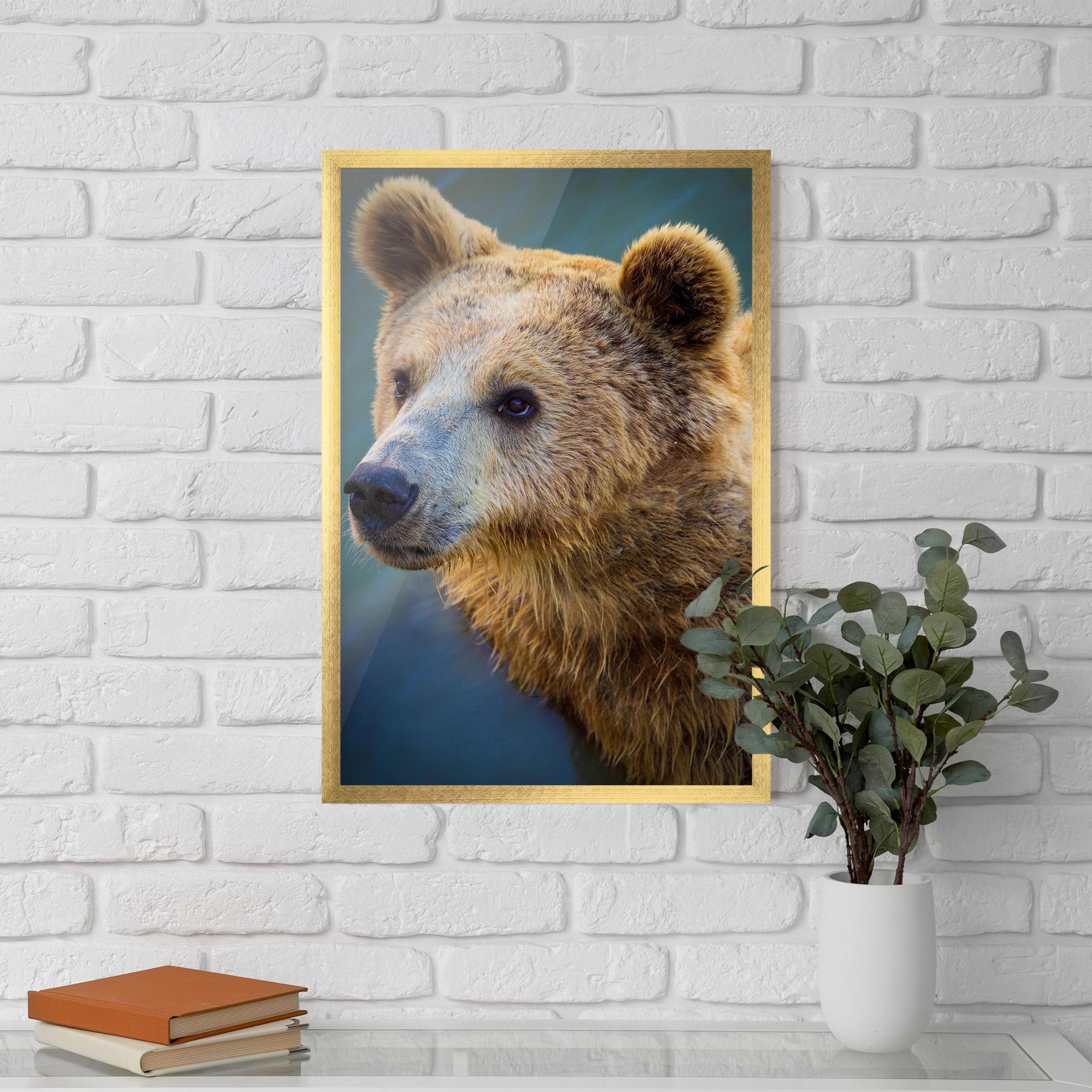 Gerahmte Poster Bear Head mockup 5