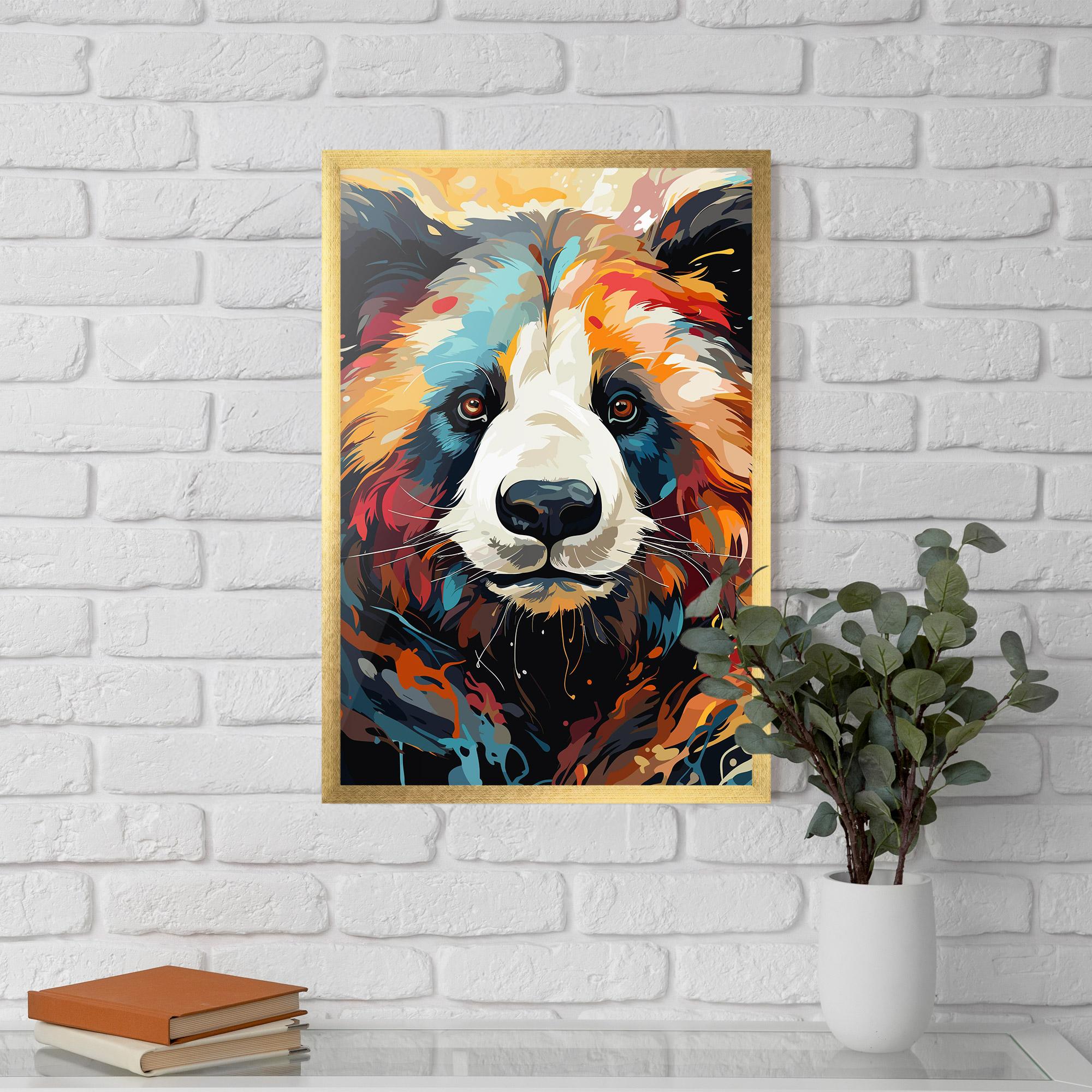 Gerahmte Poster Cream Color Bear mockup 5
