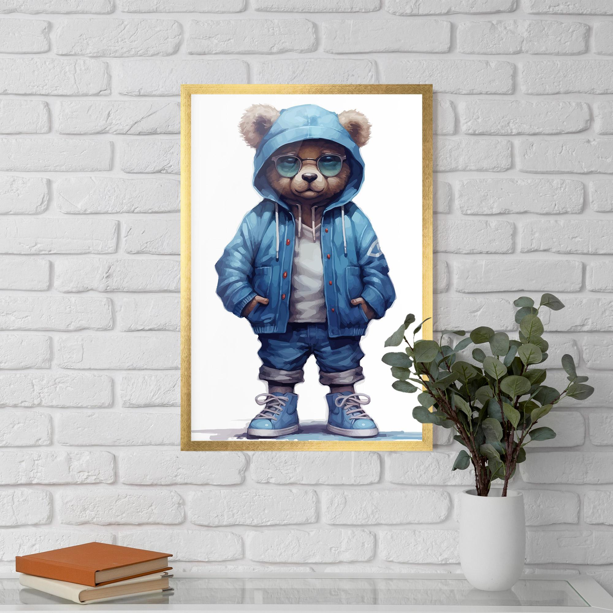 Gerahmte Poster Glasses Bear mockup 5