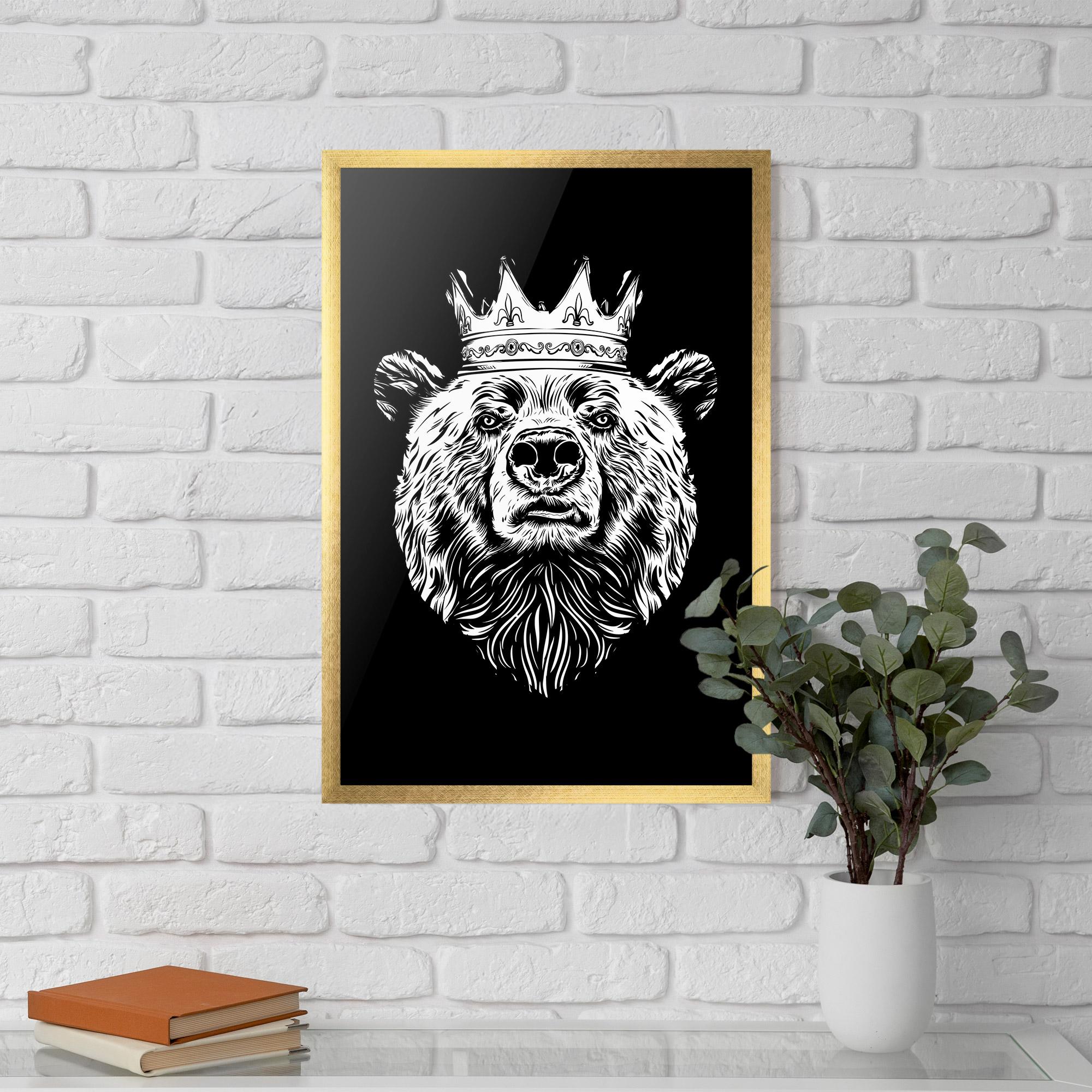 Gerahmte Poster King Bear mockup 5