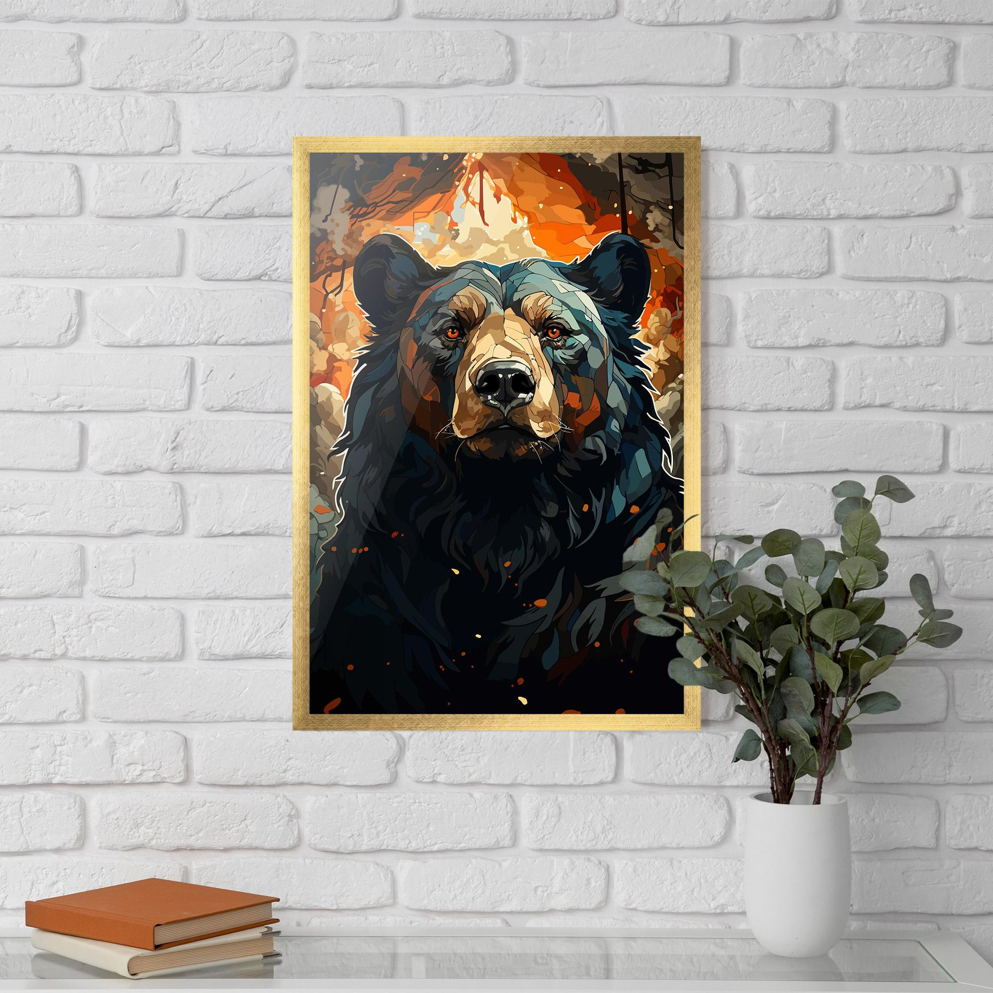 Gerahmte Poster Pretty Bear Art mockup 5