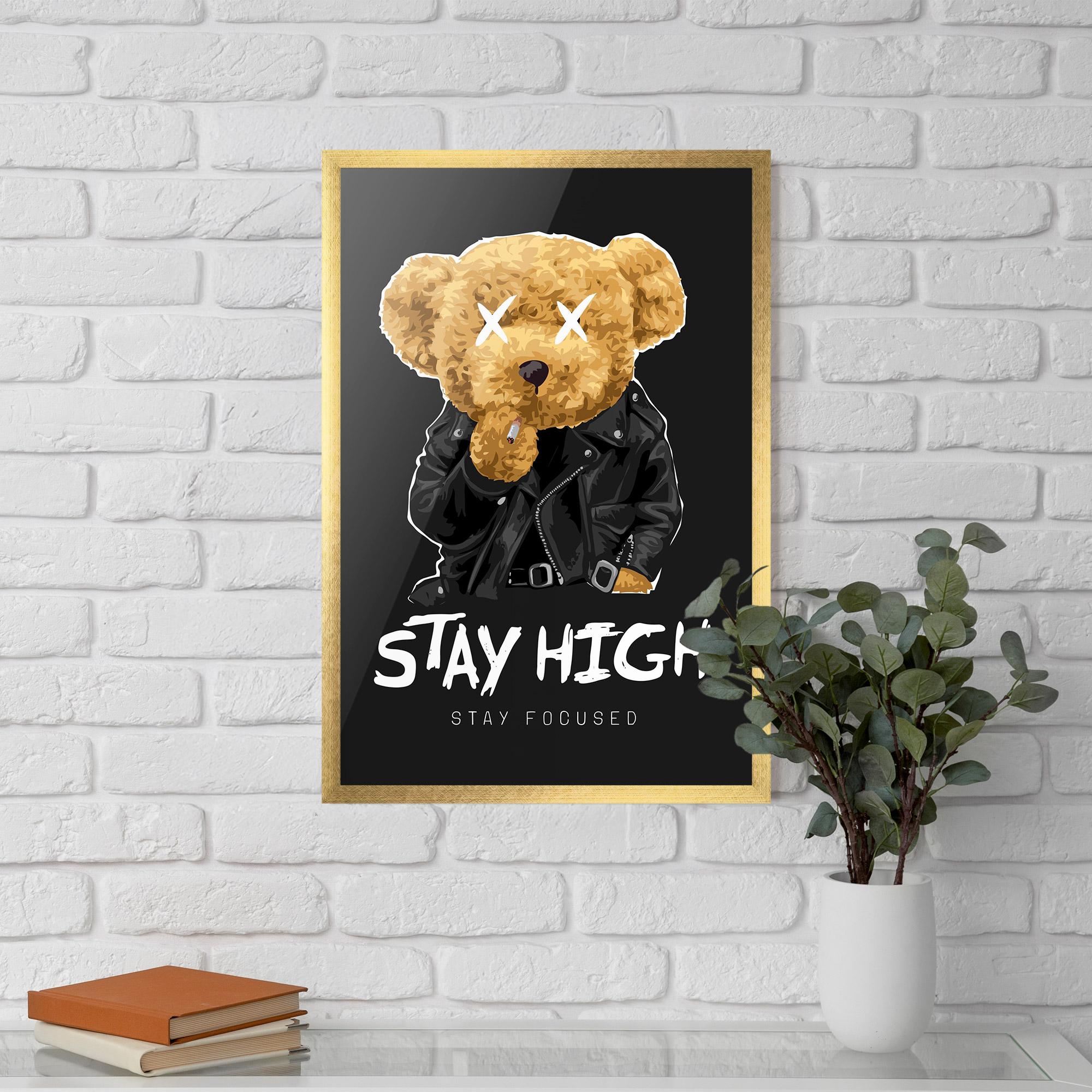 Gerahmte Poster Stay High mockup 5