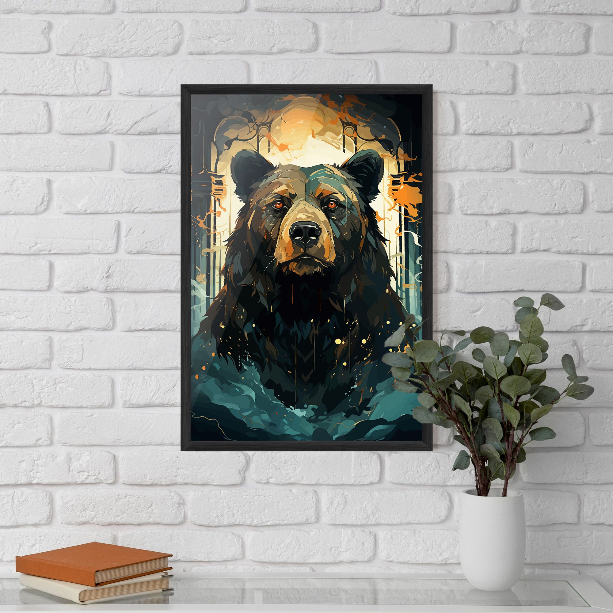 Brown Bear Art mockup 5
