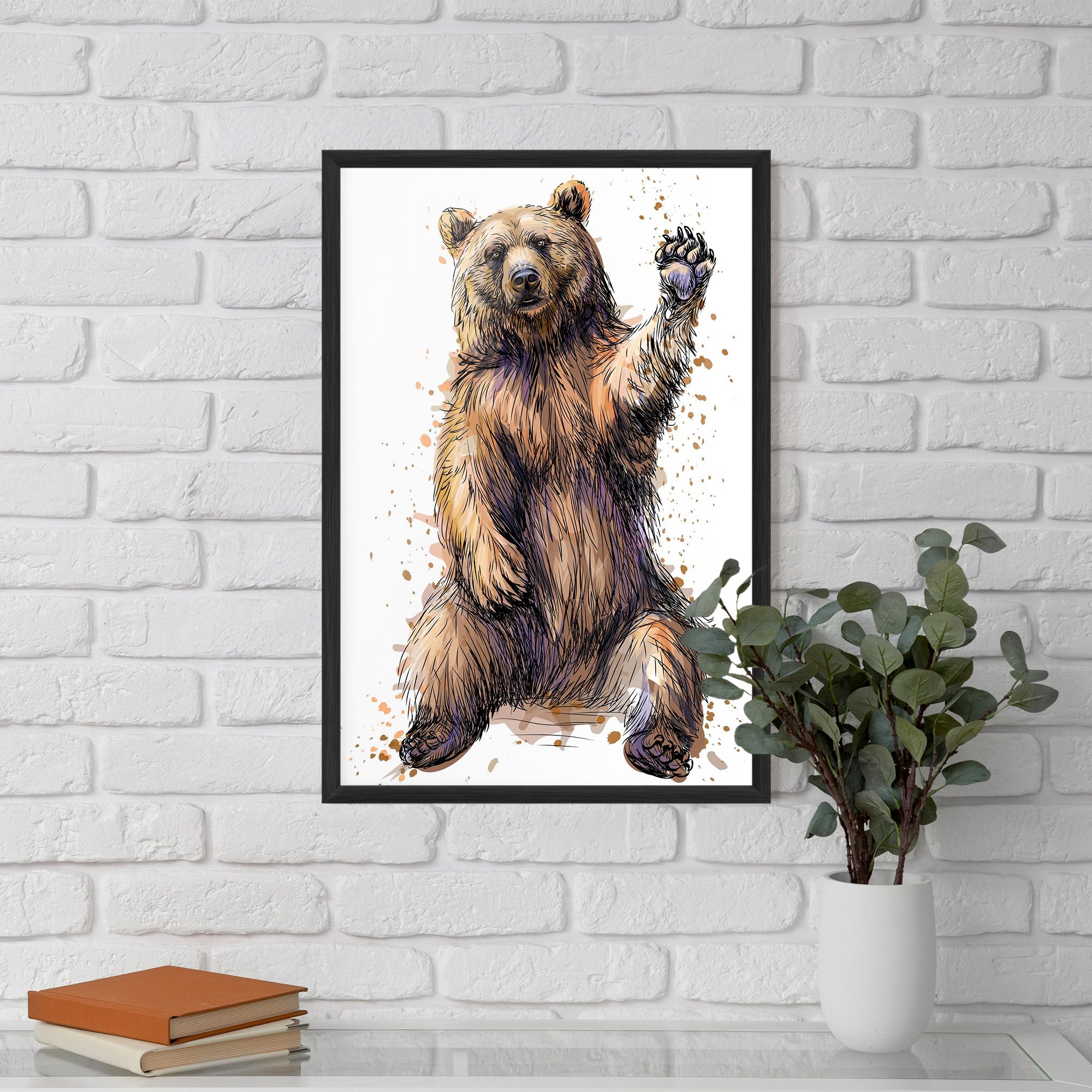 Brown Purple Bear mockup 5