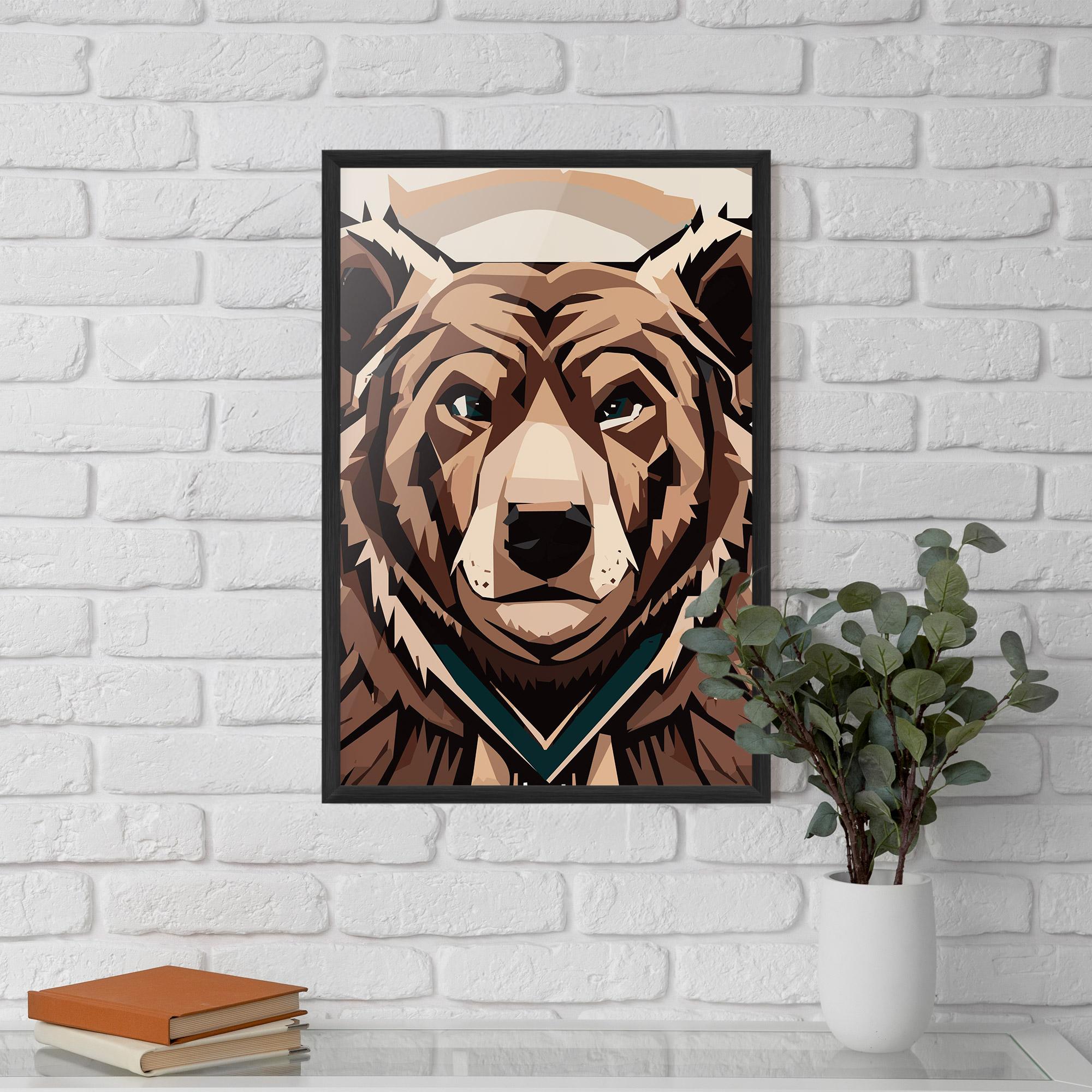 Gerahmte Poster Grizzly Art mockup 5