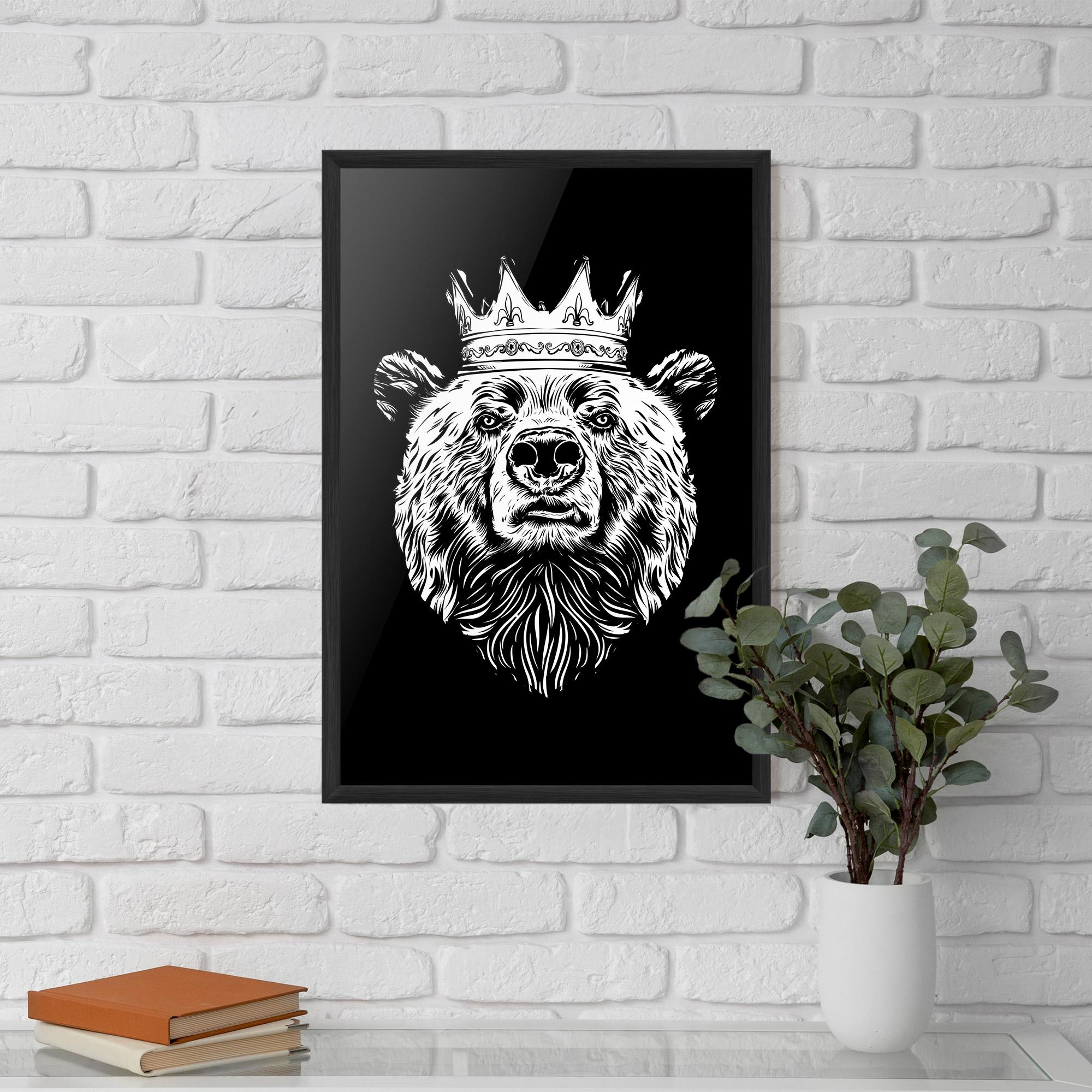 Gerahmte Poster King Bear mockup 5