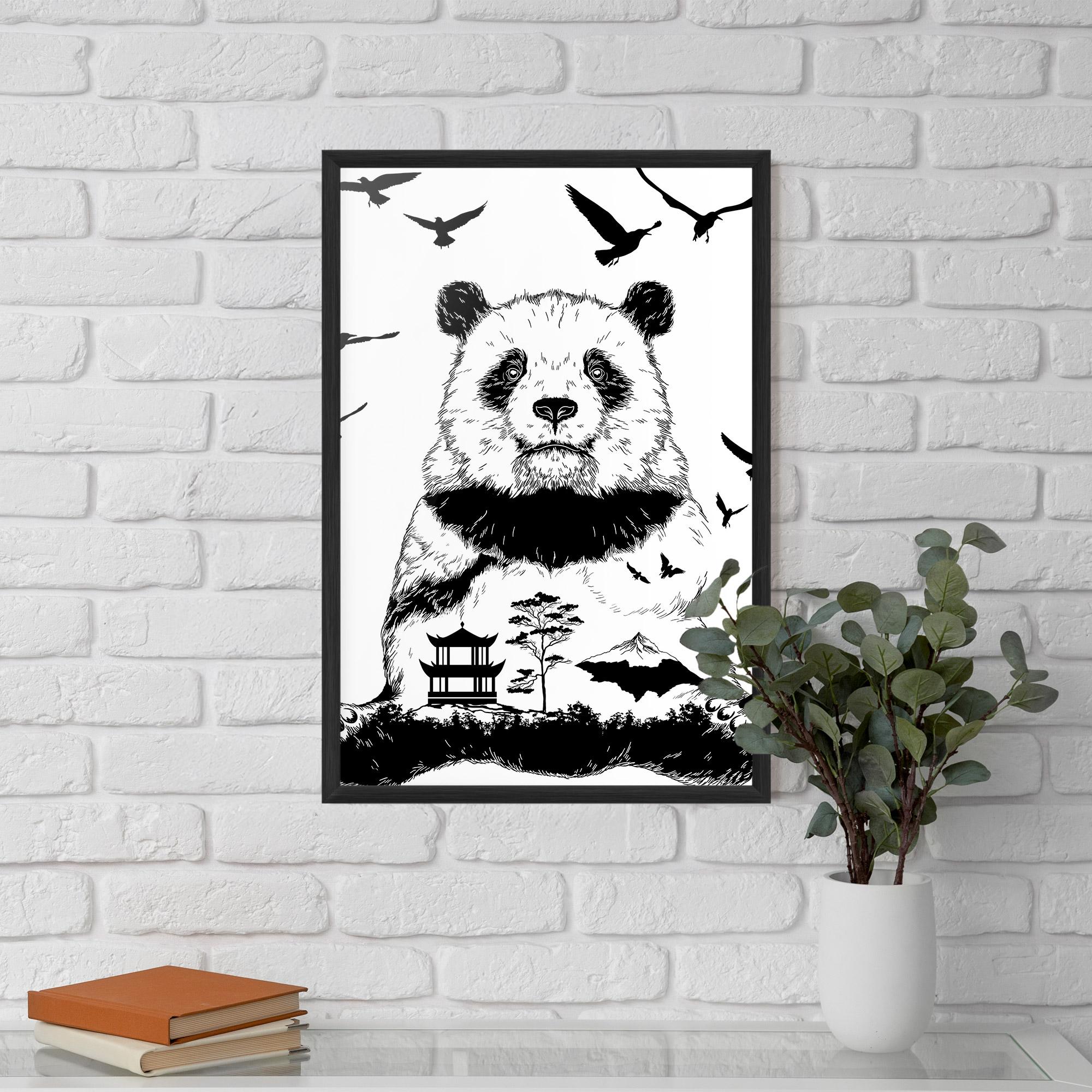 Gerahmte Poster Panda Bear mockup 5