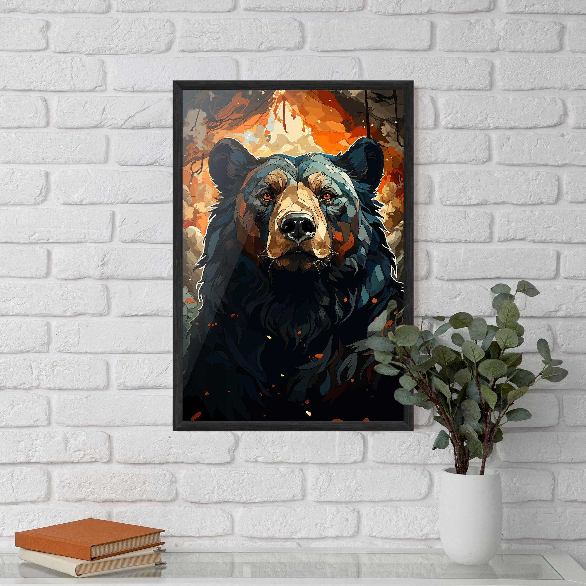 Gerahmte Poster Pretty Bear Art mockup 5
