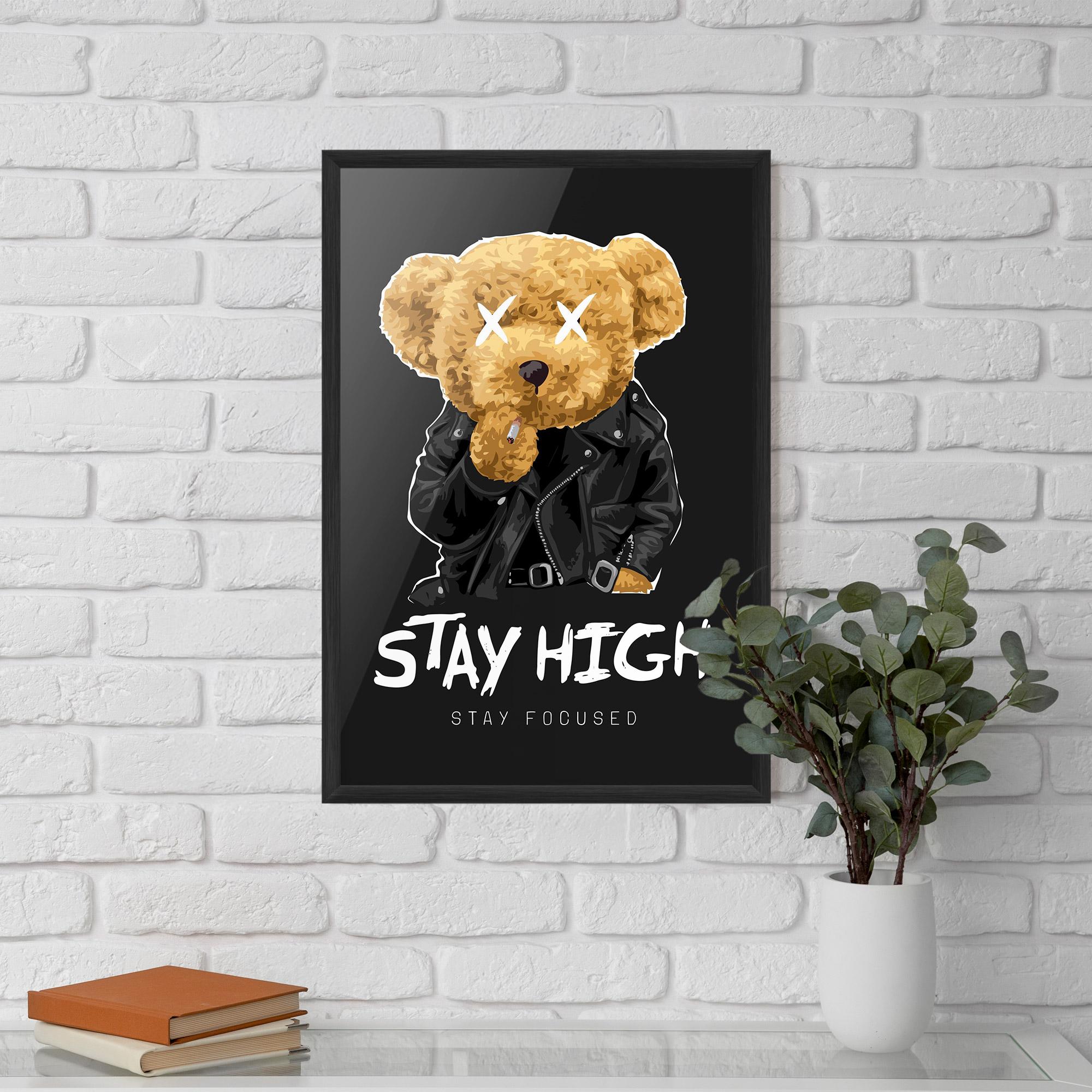 Gerahmte Poster Stay High mockup 5