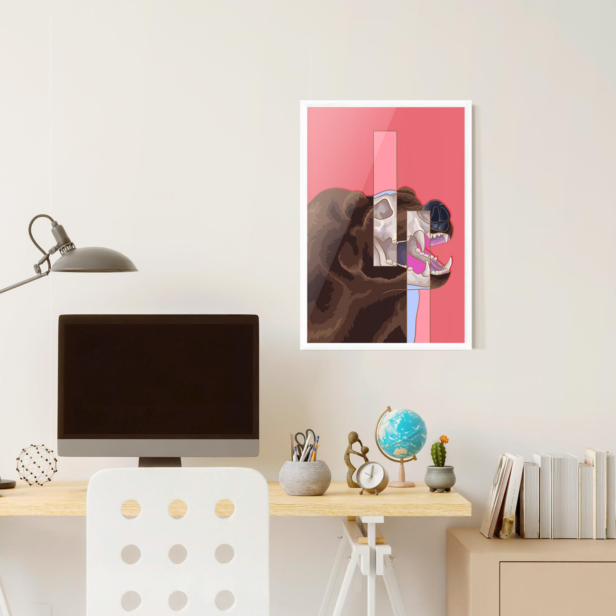 Gerahmte Poster Bear Bone Art mockup 6