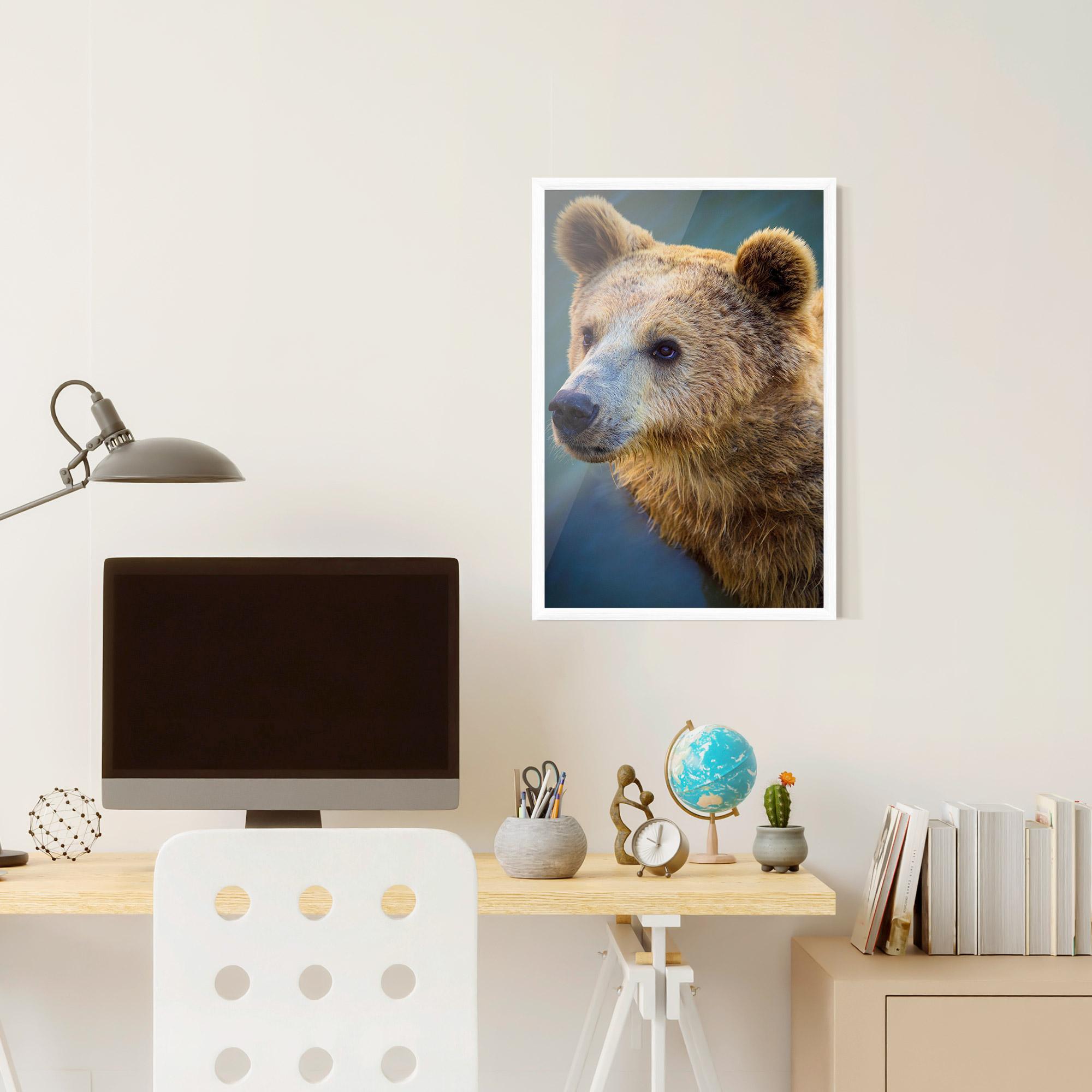 Gerahmte Poster Bear Head mockup 6