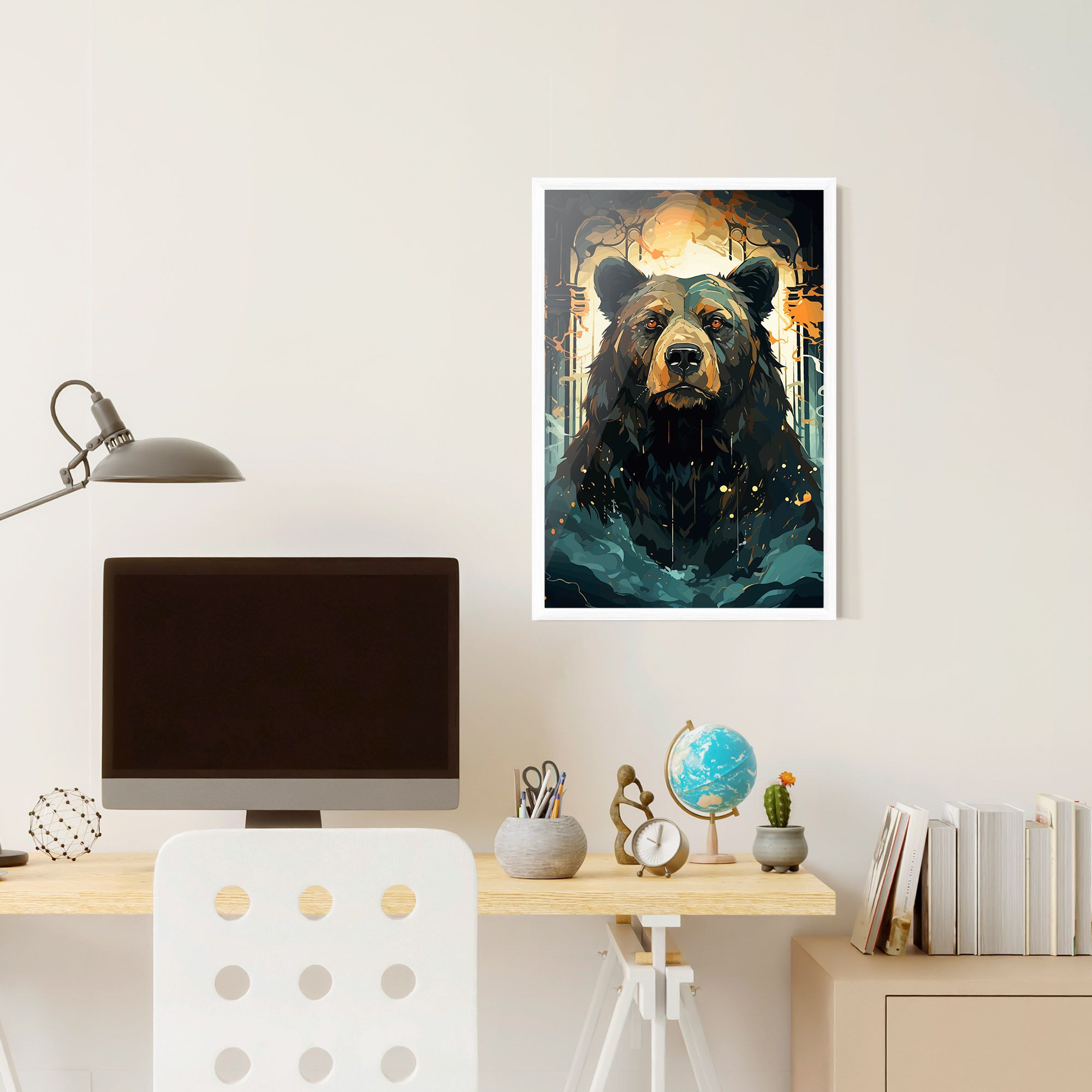 Brown Bear Art mockup 6