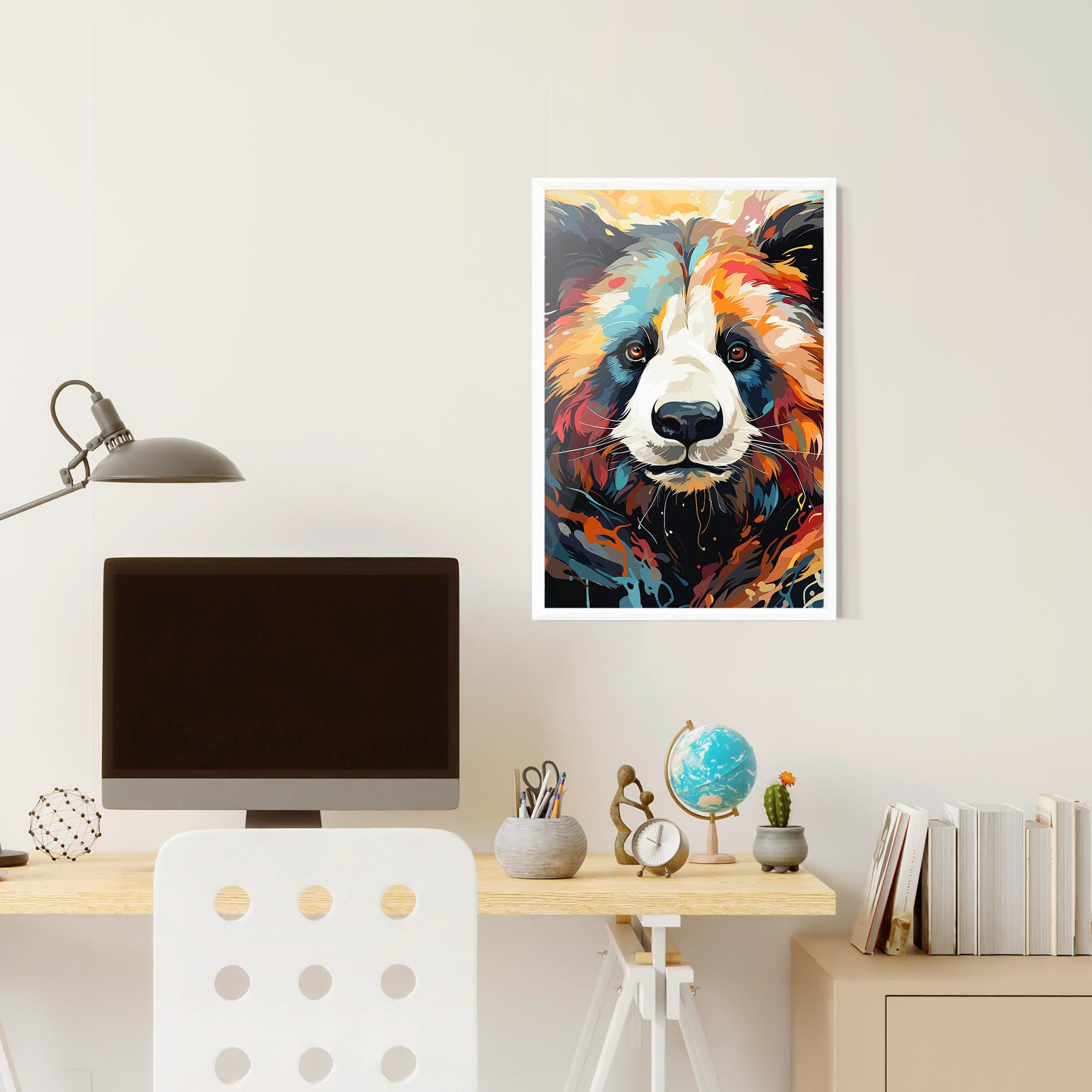 Gerahmte Poster Cream Color Bear mockup 6