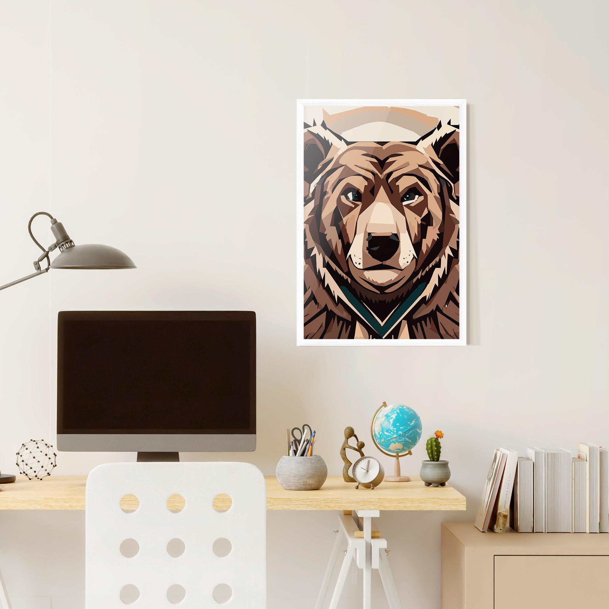 Gerahmte Poster Grizzly Art mockup 6