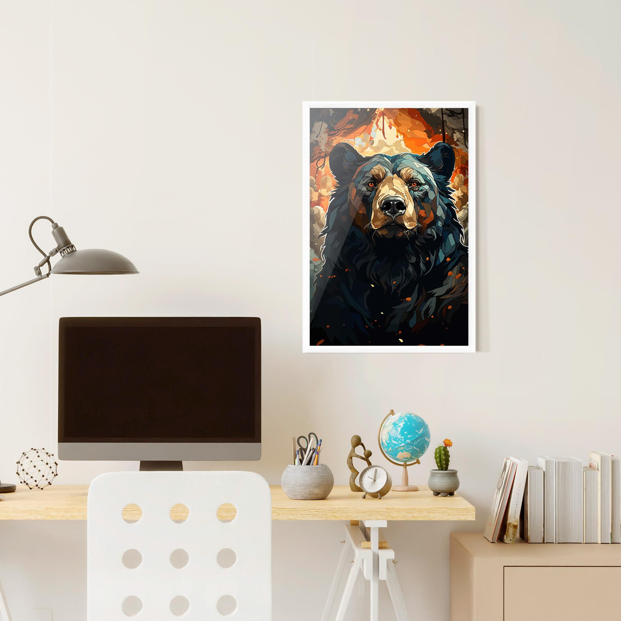 Gerahmte Poster Pretty Bear Art mockup 6