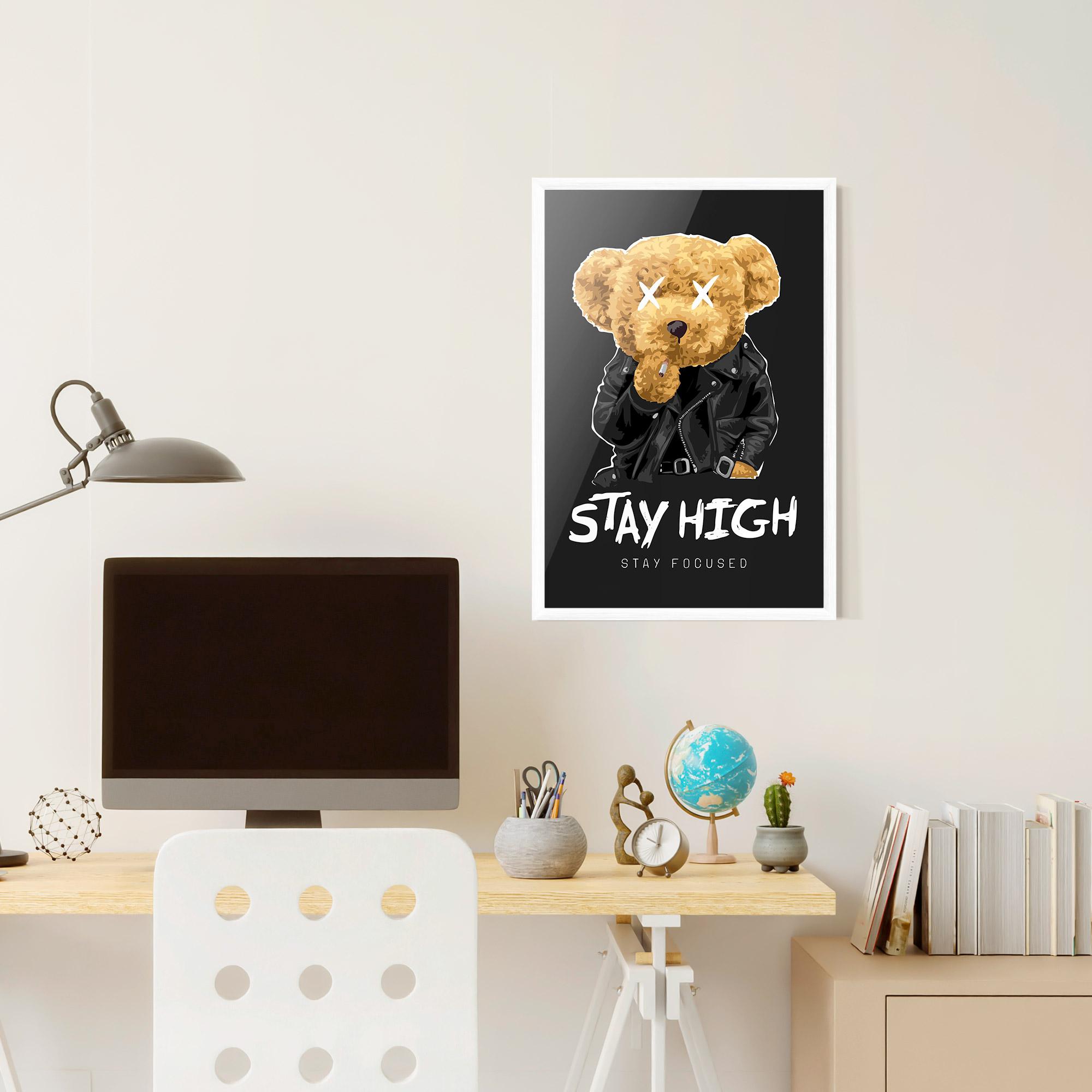 Gerahmte Poster Stay High mockup 6