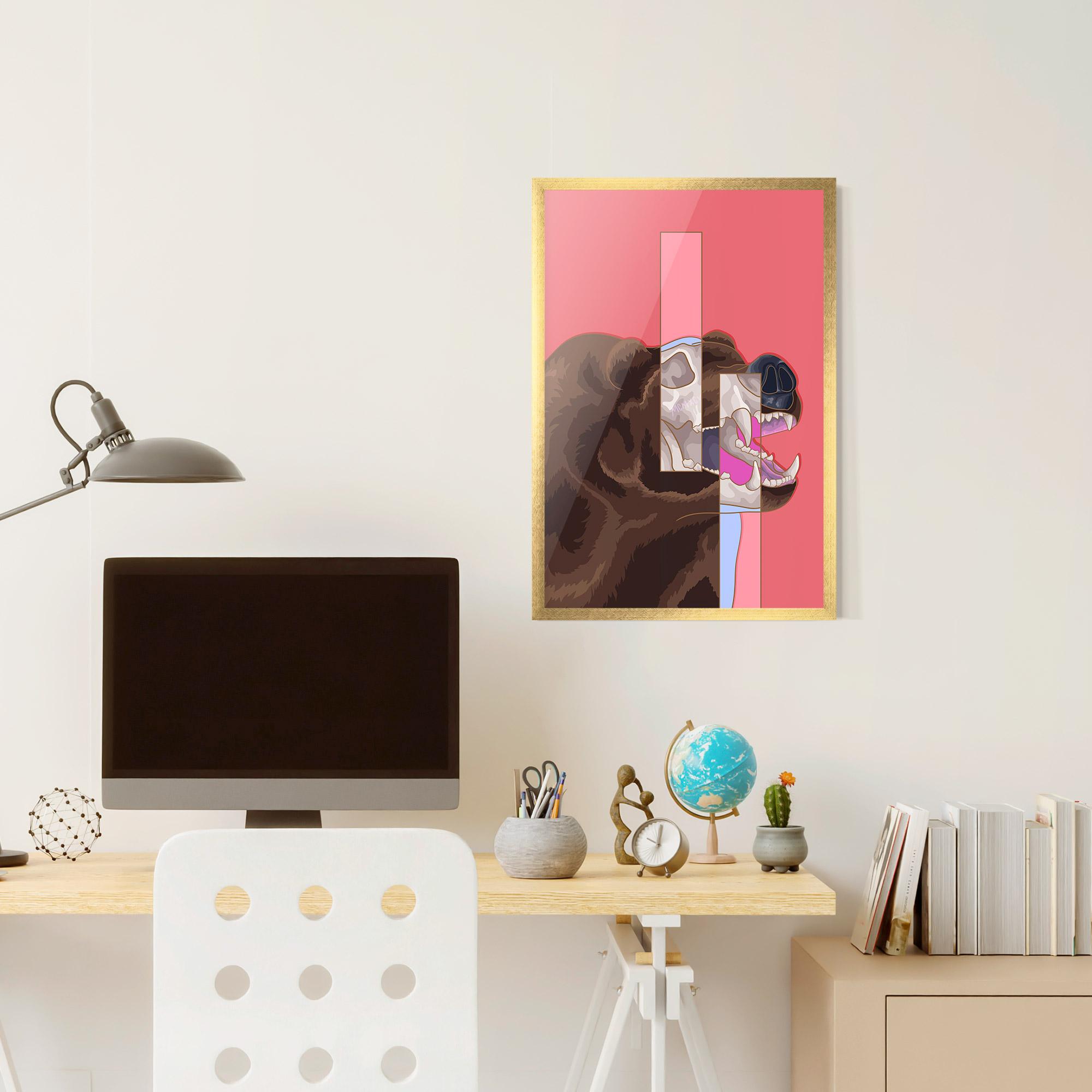 Gerahmte Poster Bear Bone Art mockup 6