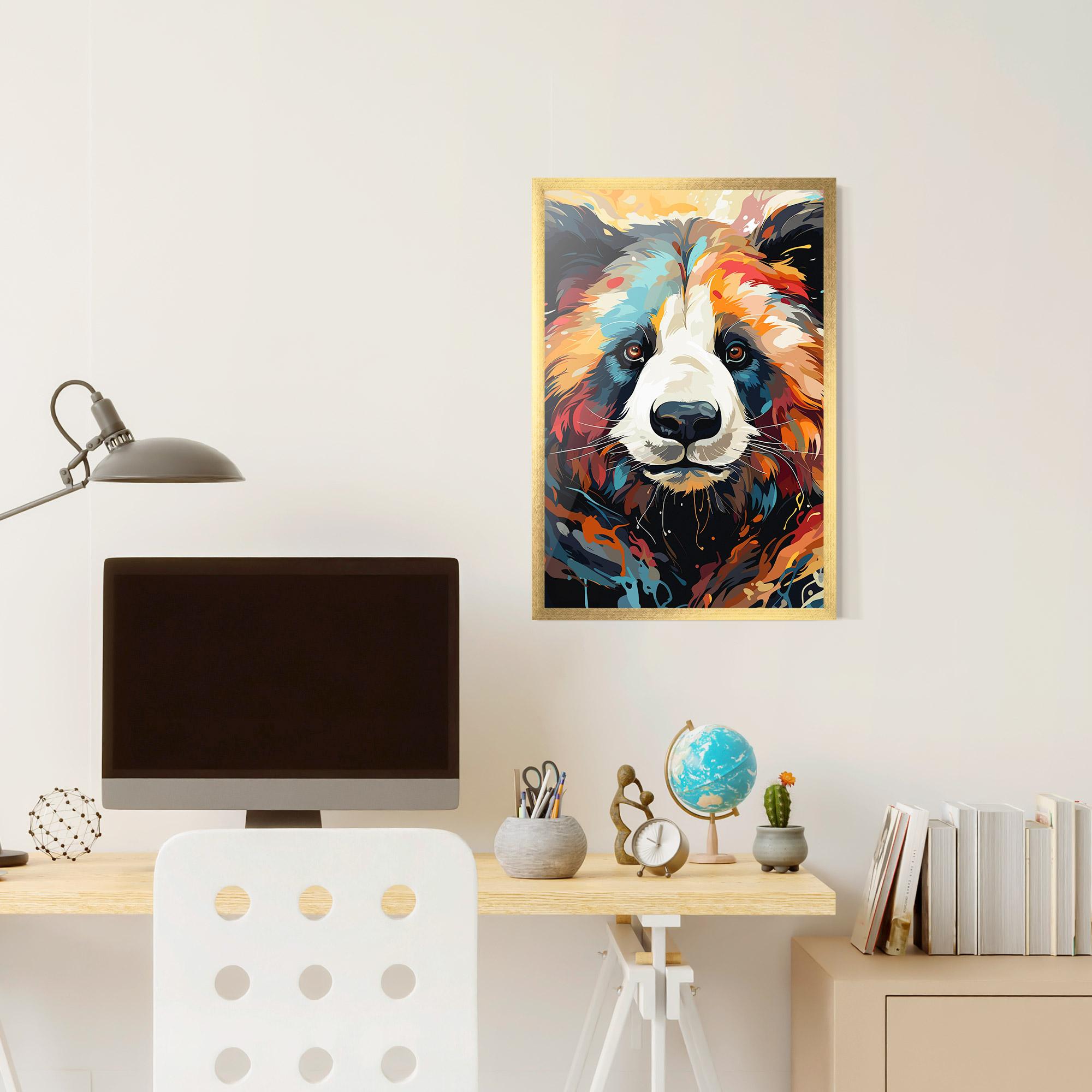 Gerahmte Poster Cream Color Bear mockup 6