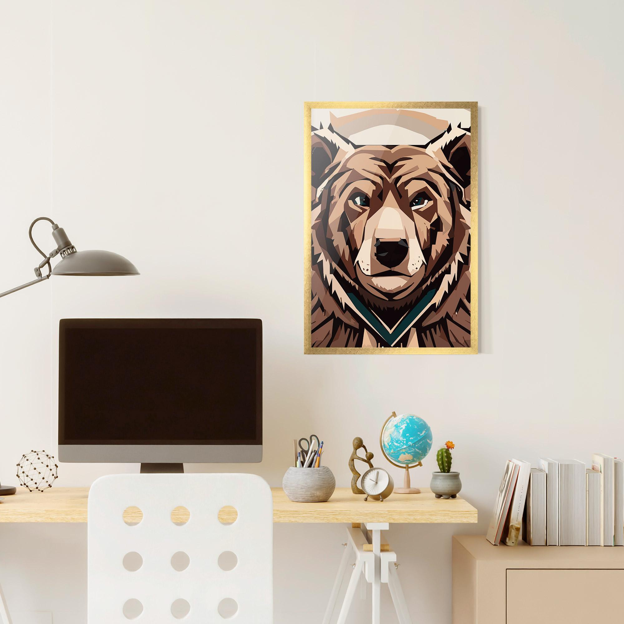 Gerahmte Poster Grizzly Art mockup 6