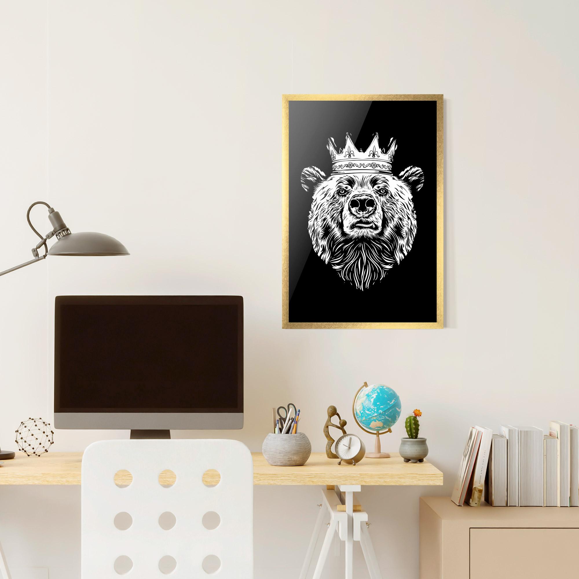 Gerahmte Poster King Bear mockup 6