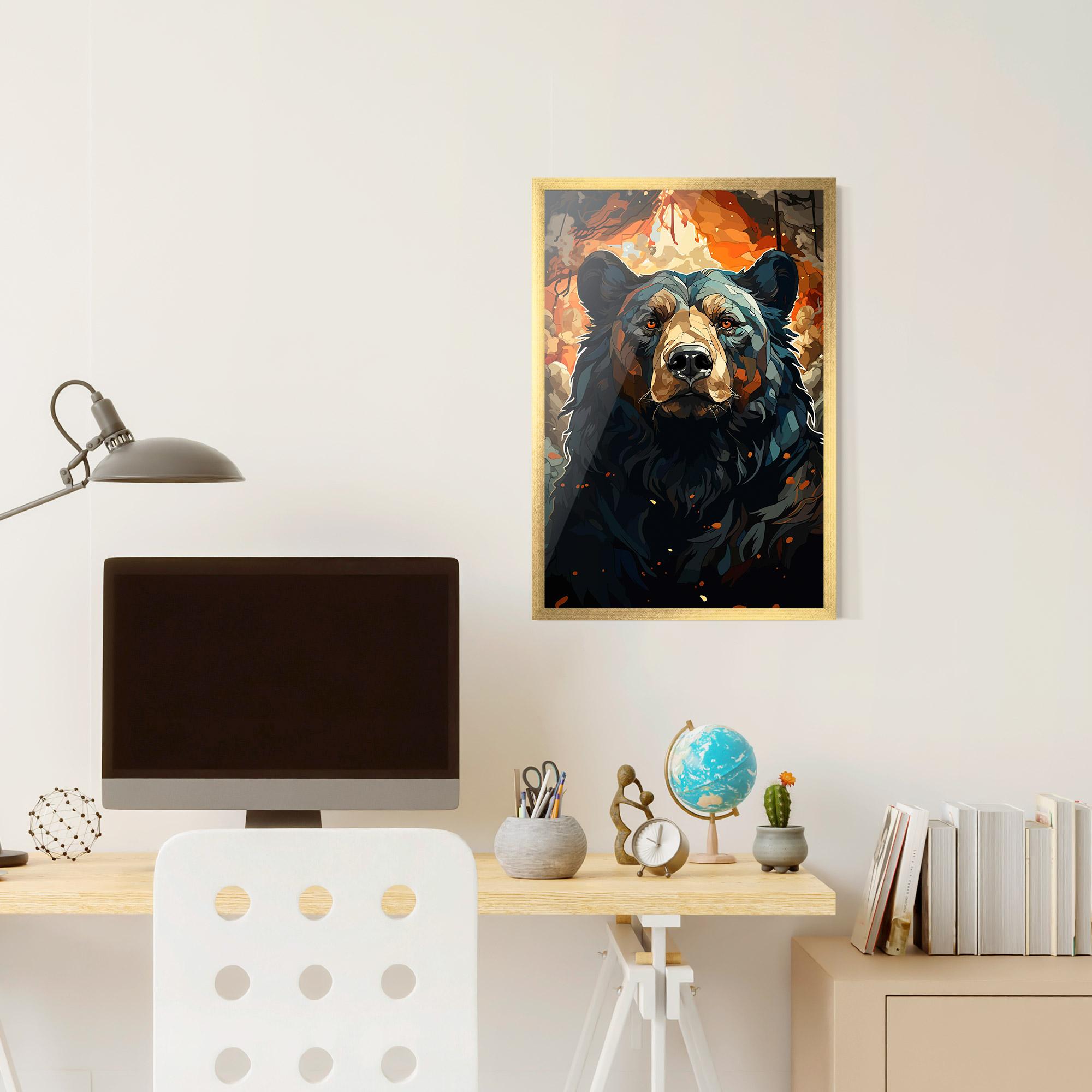 Gerahmte Poster Pretty Bear Art mockup 6