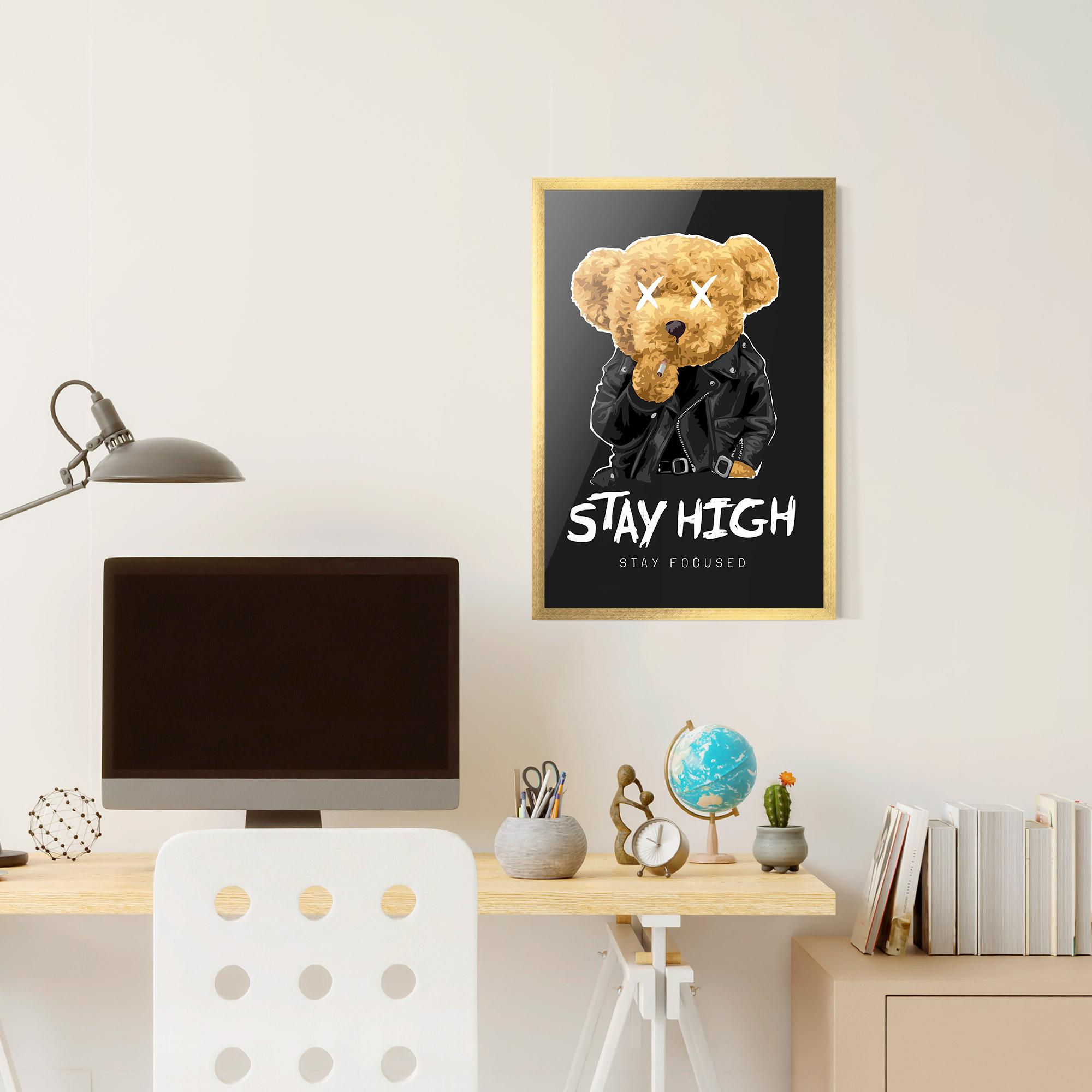 Gerahmte Poster Stay High mockup 6