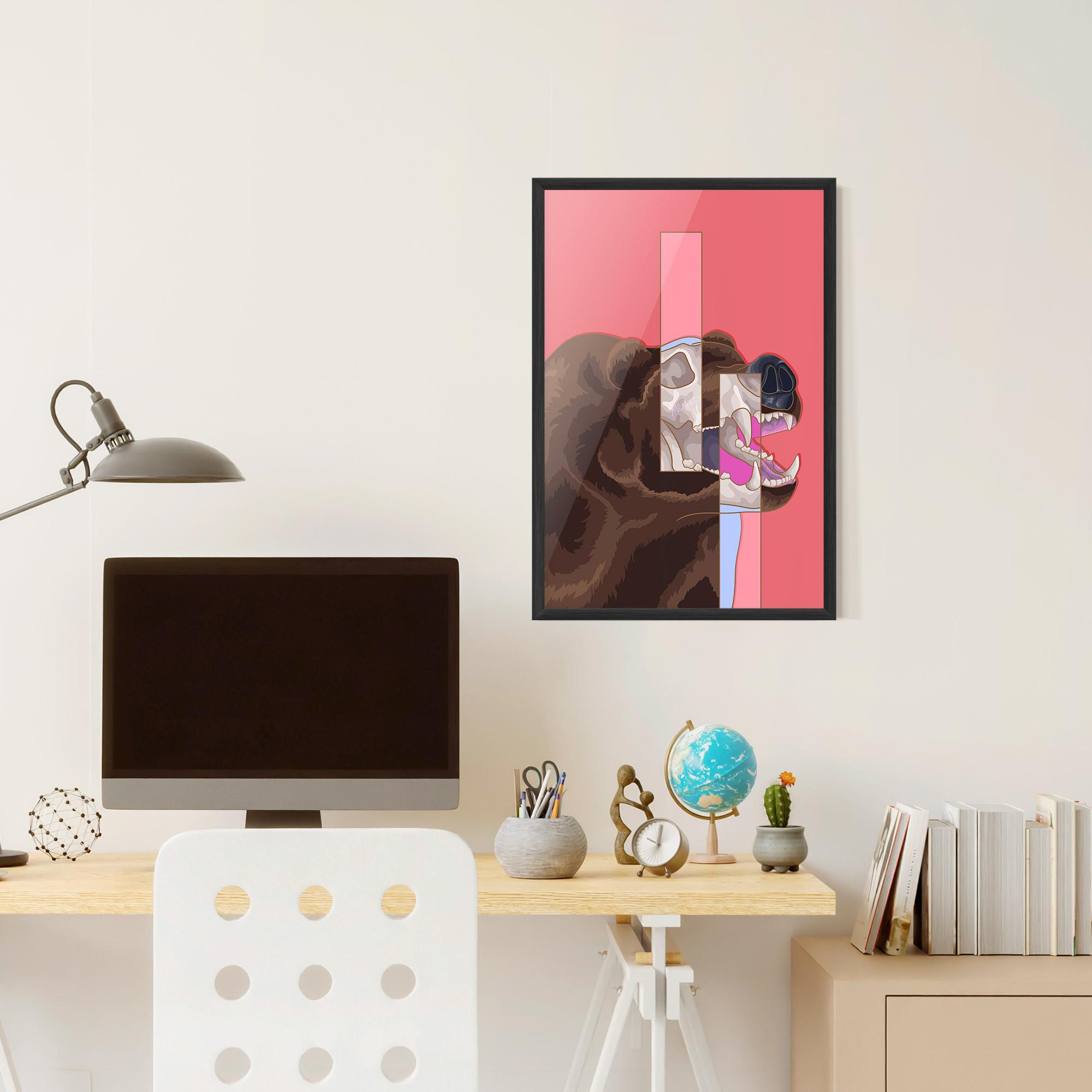 Gerahmte Poster Bear Bone Art mockup 6