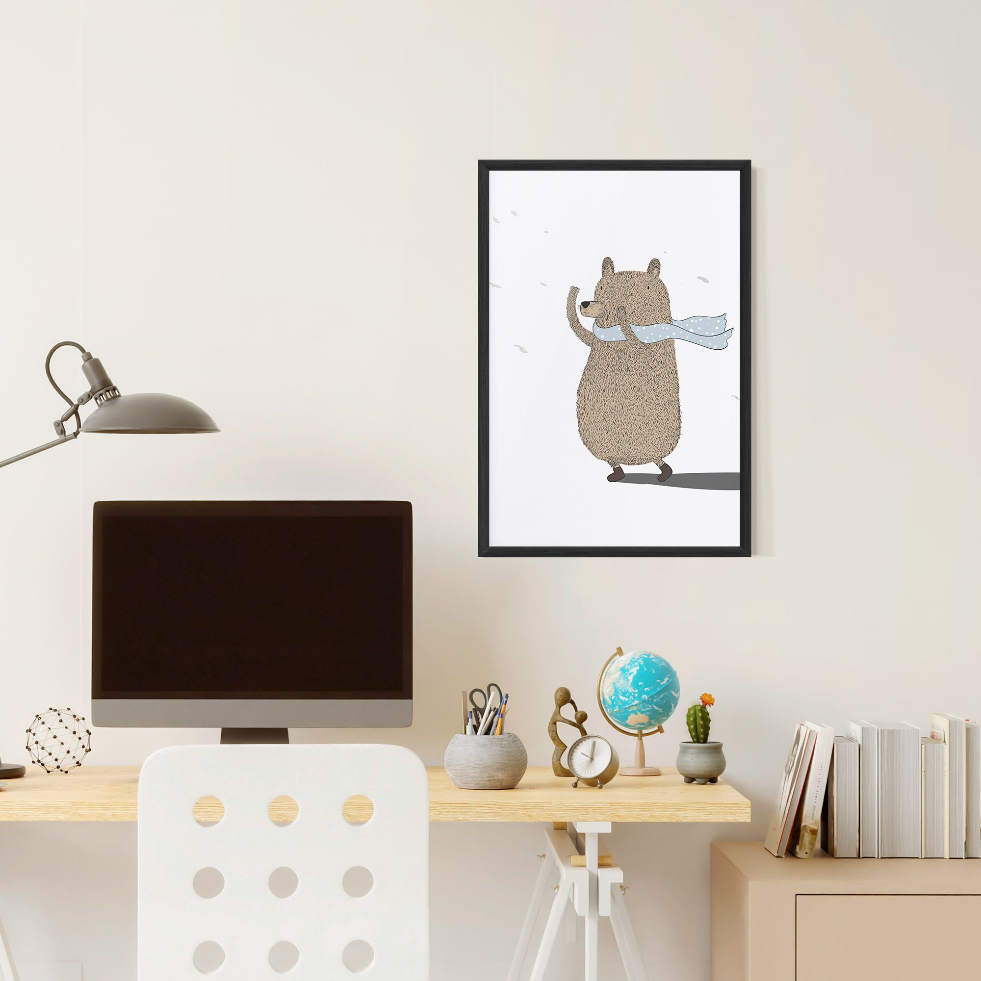Bear Wearing A Scarf mockup 6