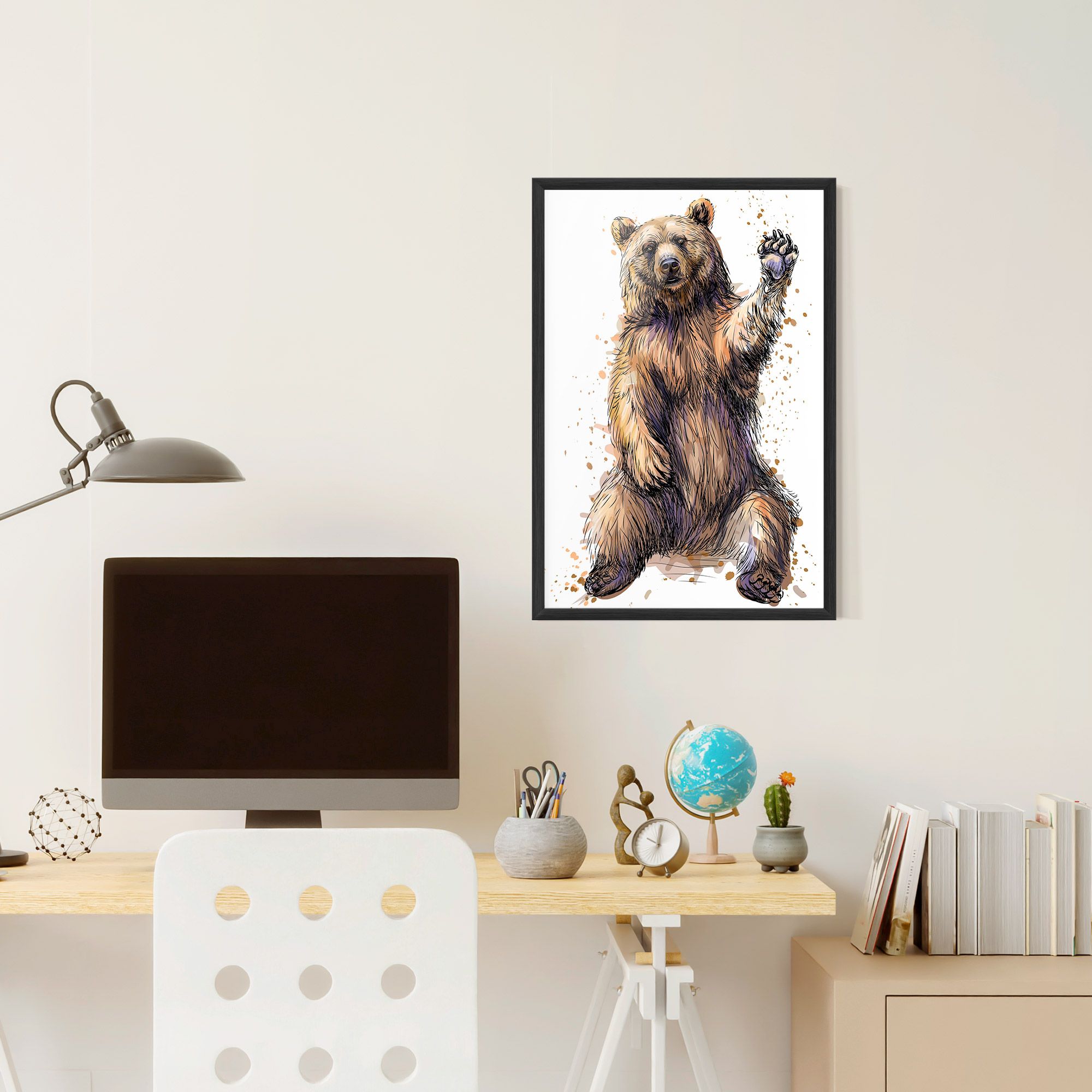 Brown Purple Bear mockup 6