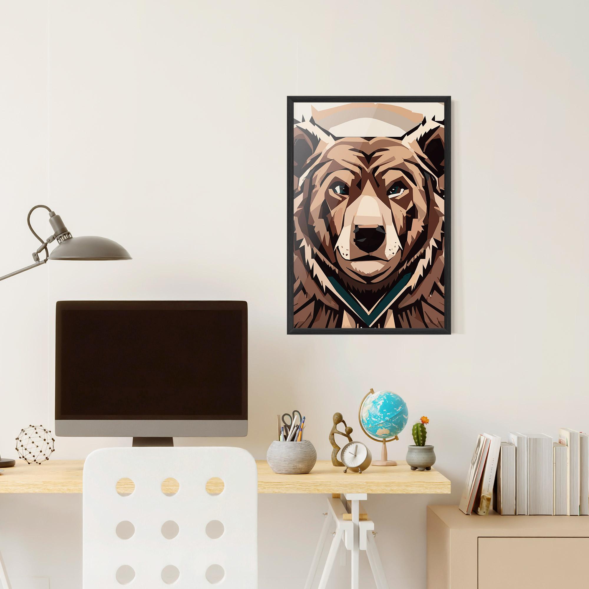 Gerahmte Poster Grizzly Art mockup 6