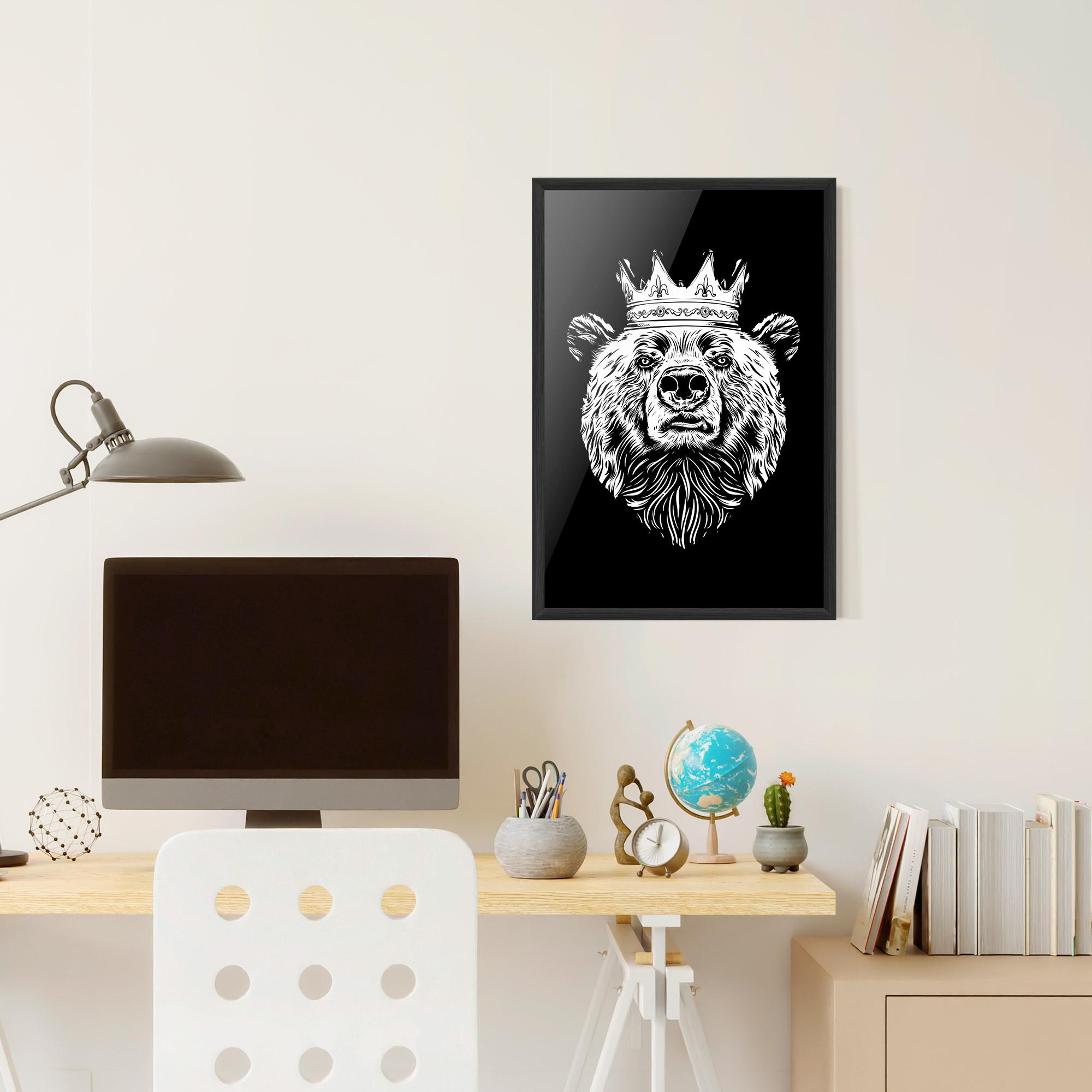 Gerahmte Poster King Bear mockup 6
