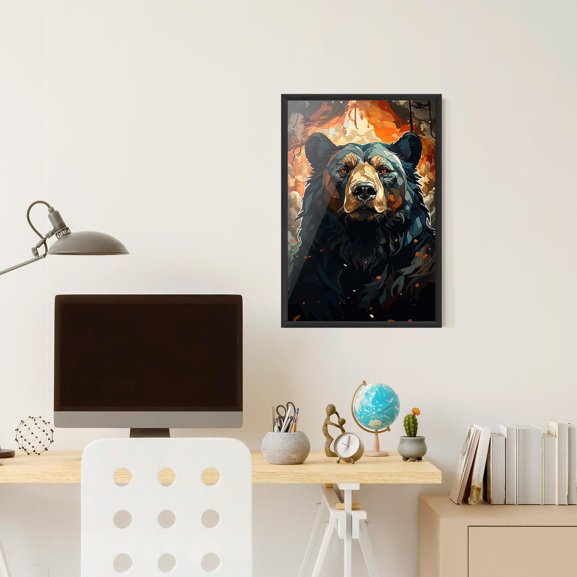 Gerahmte Poster Pretty Bear Art mockup 6