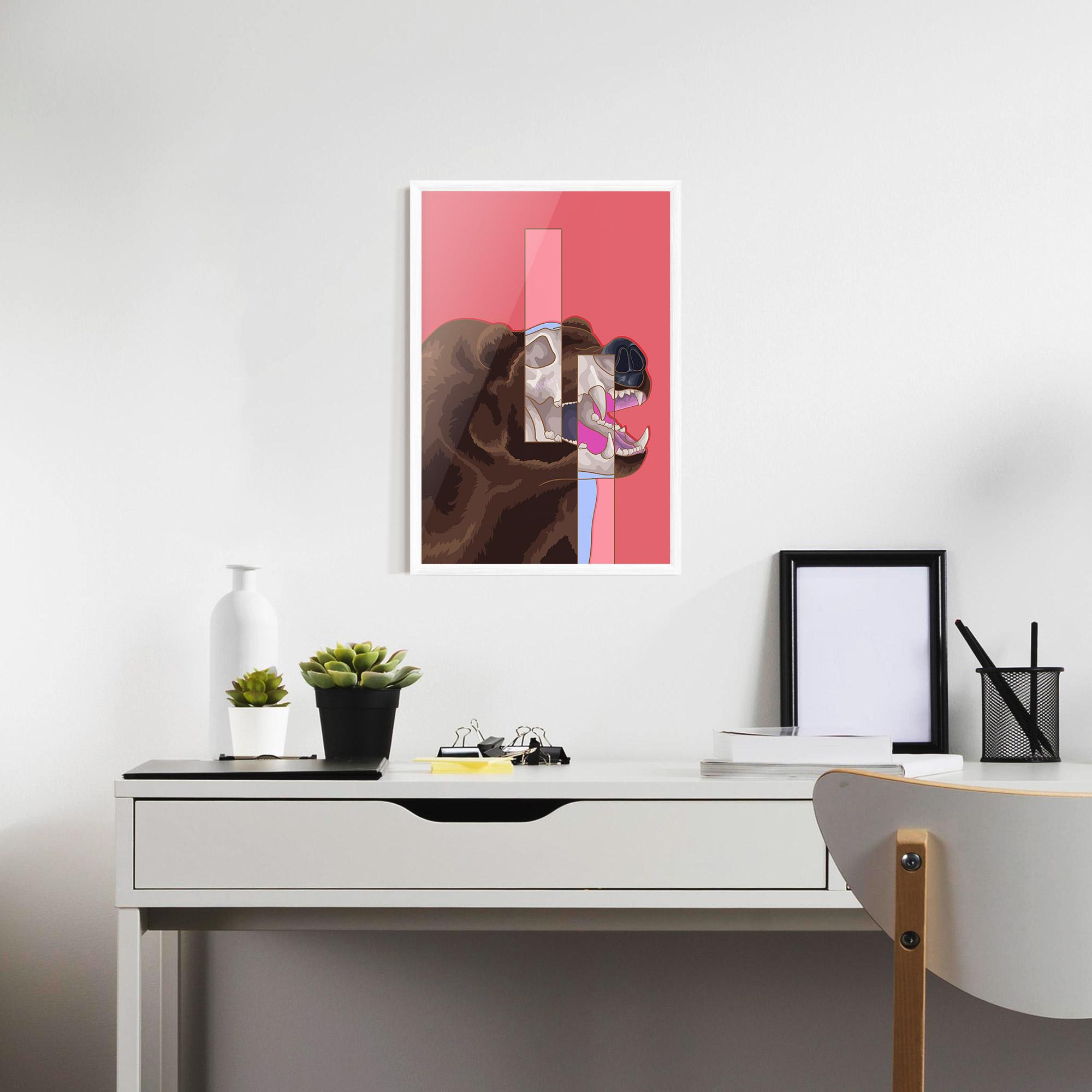 Gerahmte Poster Bear Bone Art mockup 7
