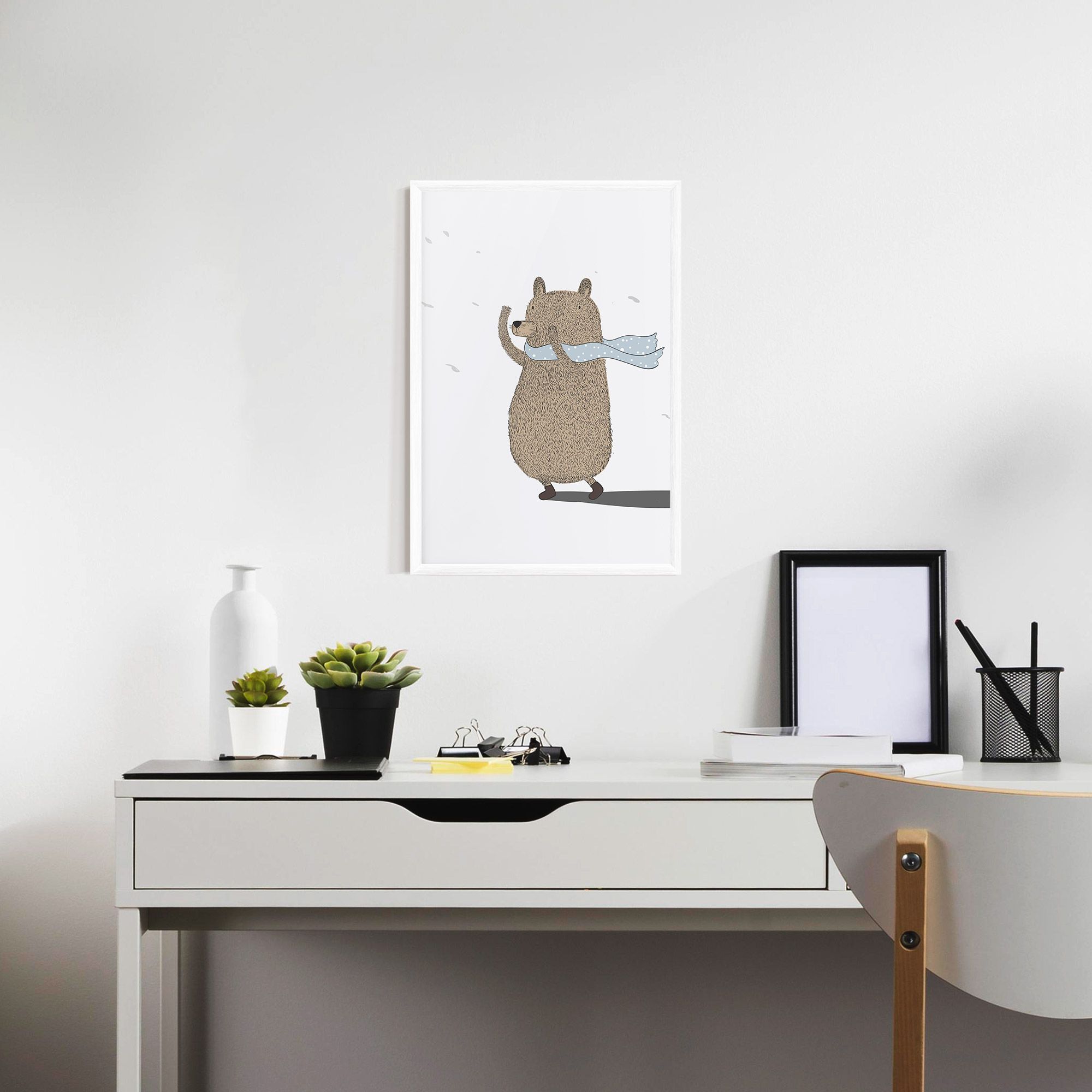 Bear Wearing A Scarf mockup 7