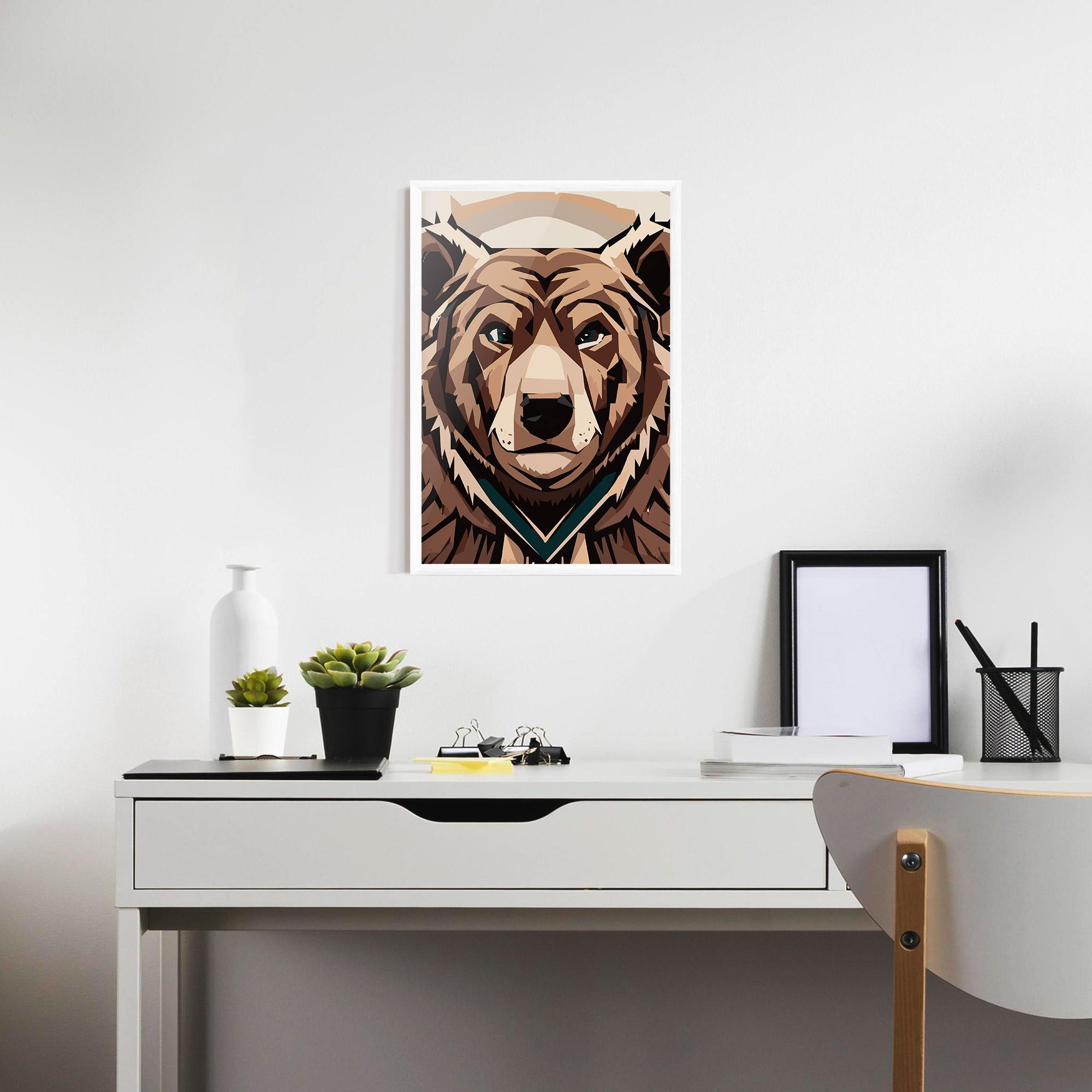 Gerahmte Poster Grizzly Art mockup 7