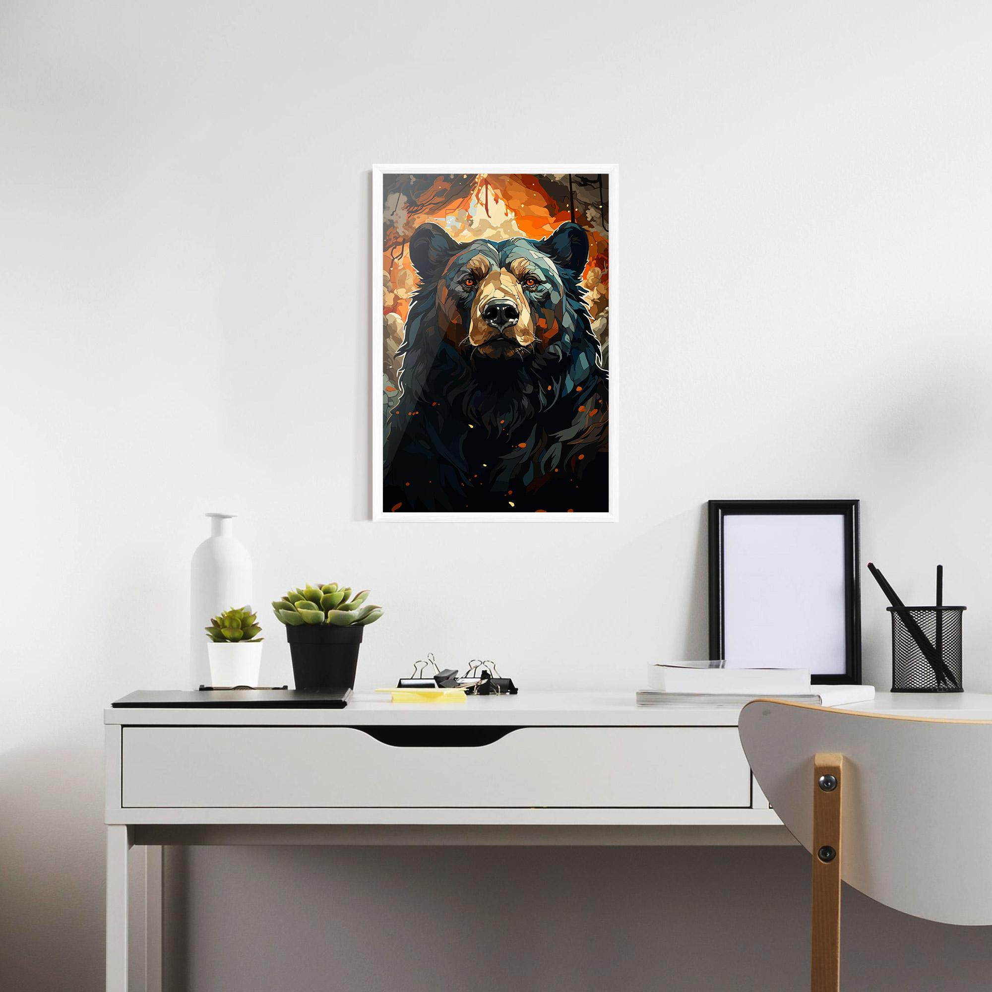 Gerahmte Poster Pretty Bear Art mockup 7