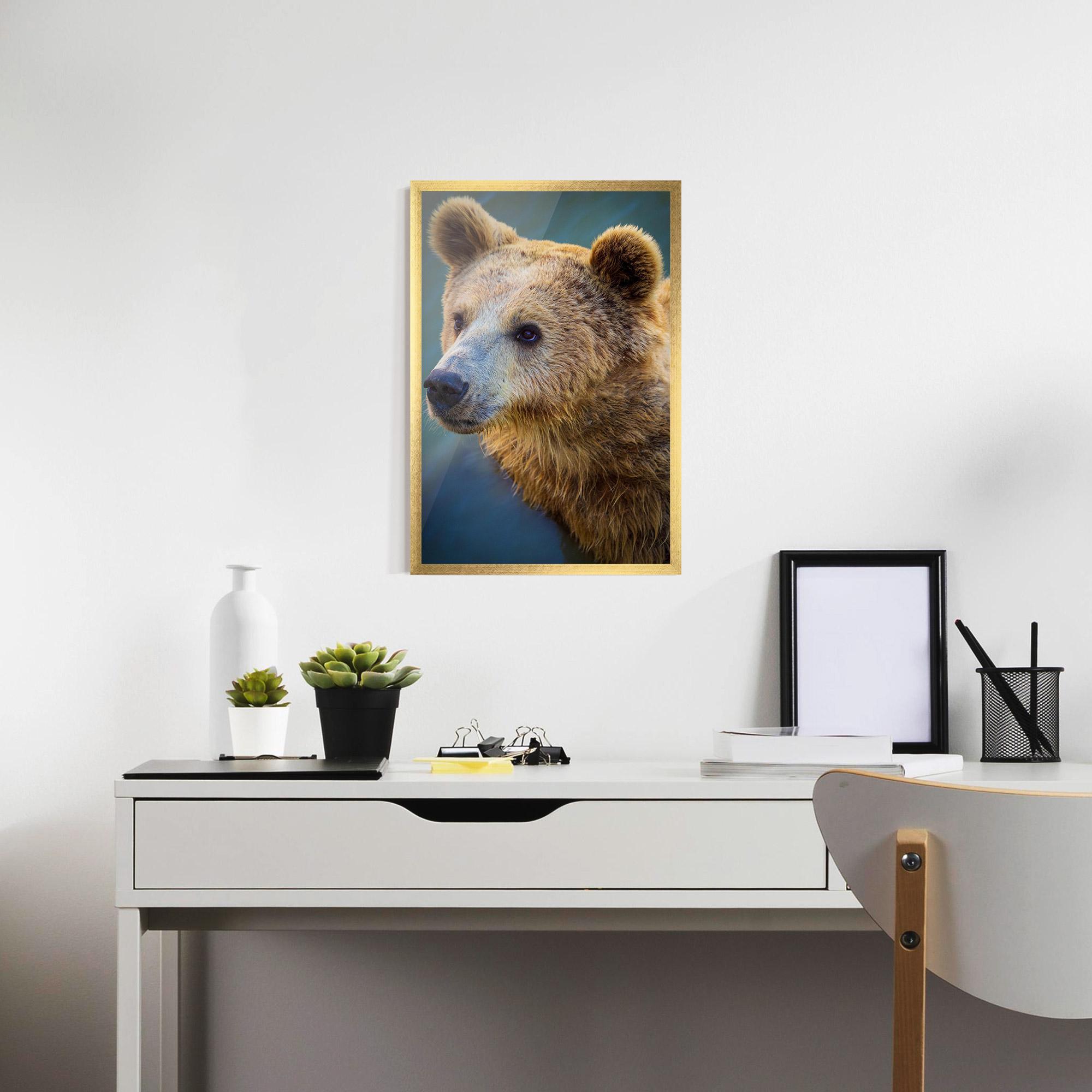 Gerahmte Poster Bear Head mockup 7