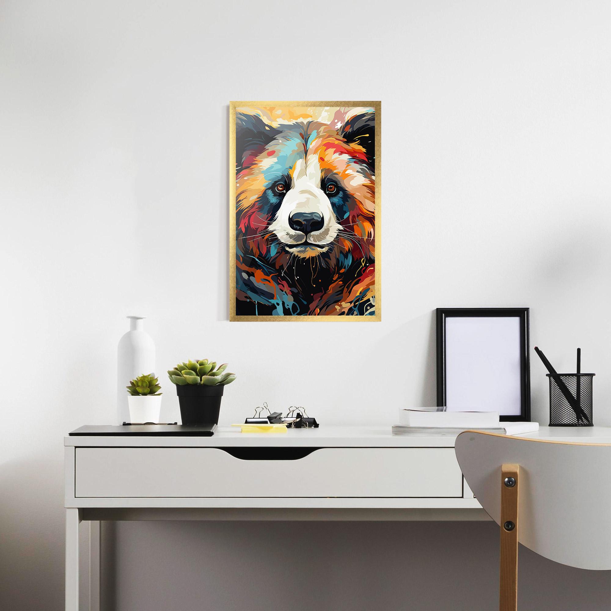 Gerahmte Poster Cream Color Bear mockup 7