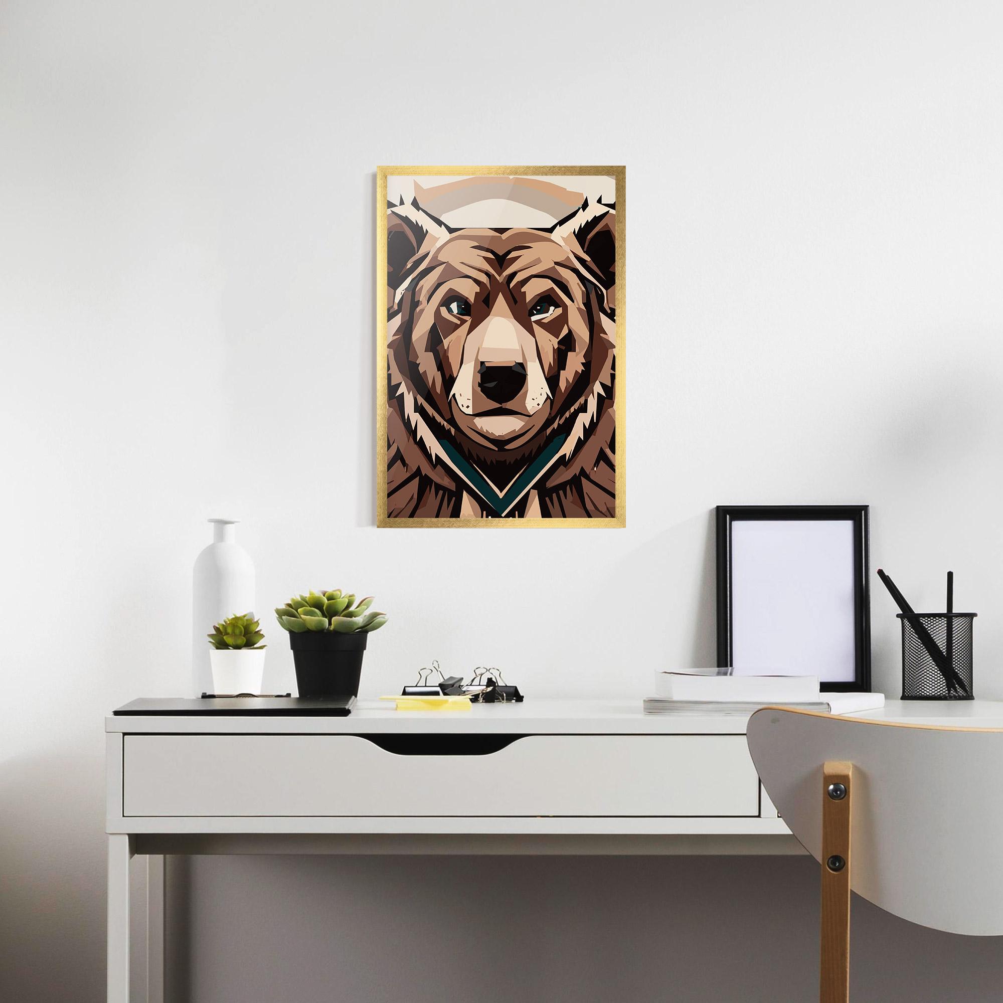 Gerahmte Poster Grizzly Art mockup 7