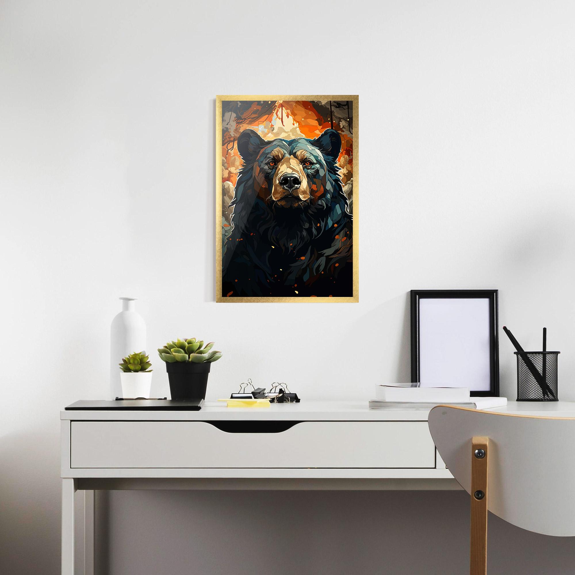 Gerahmte Poster Pretty Bear Art mockup 7