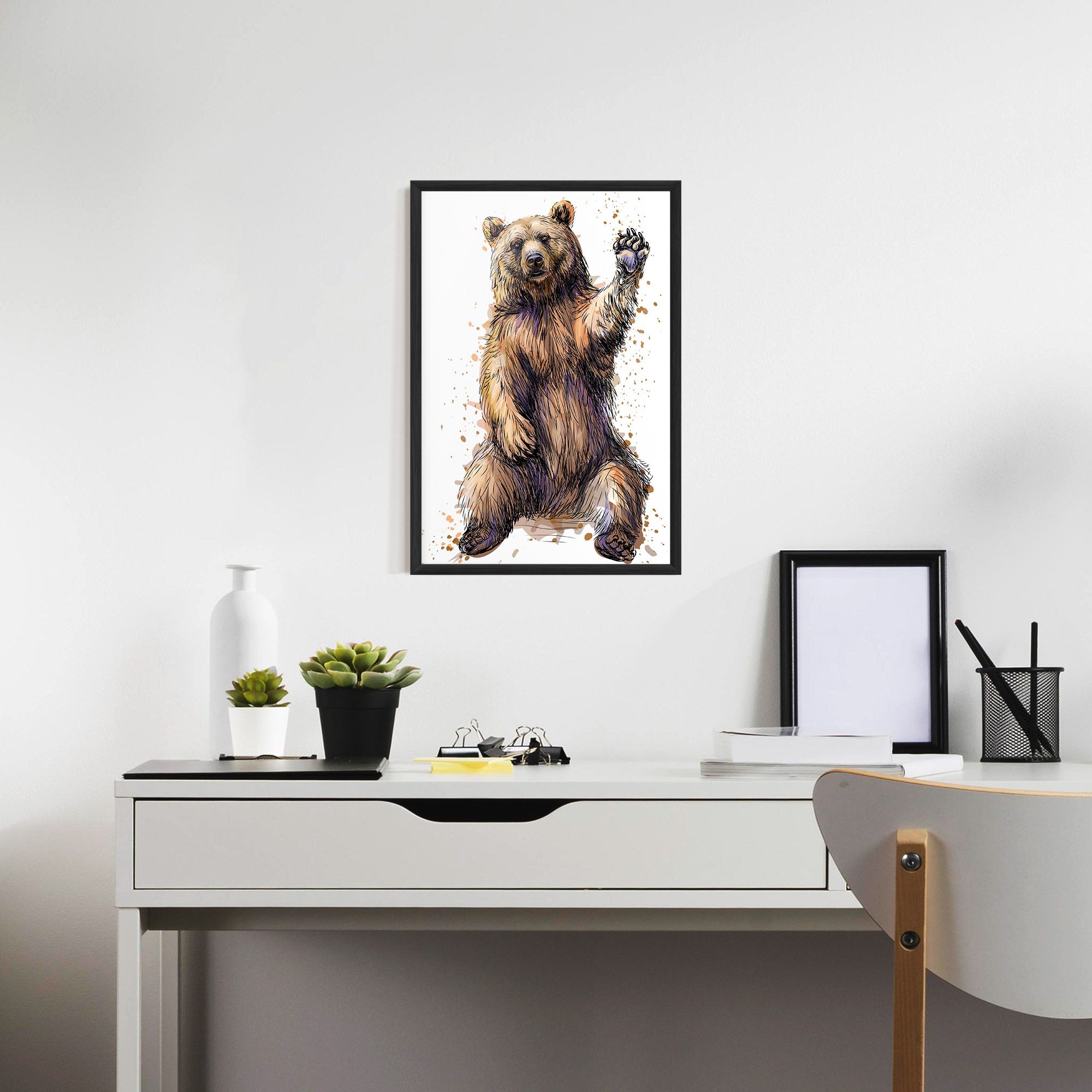 Brown Purple Bear mockup 7