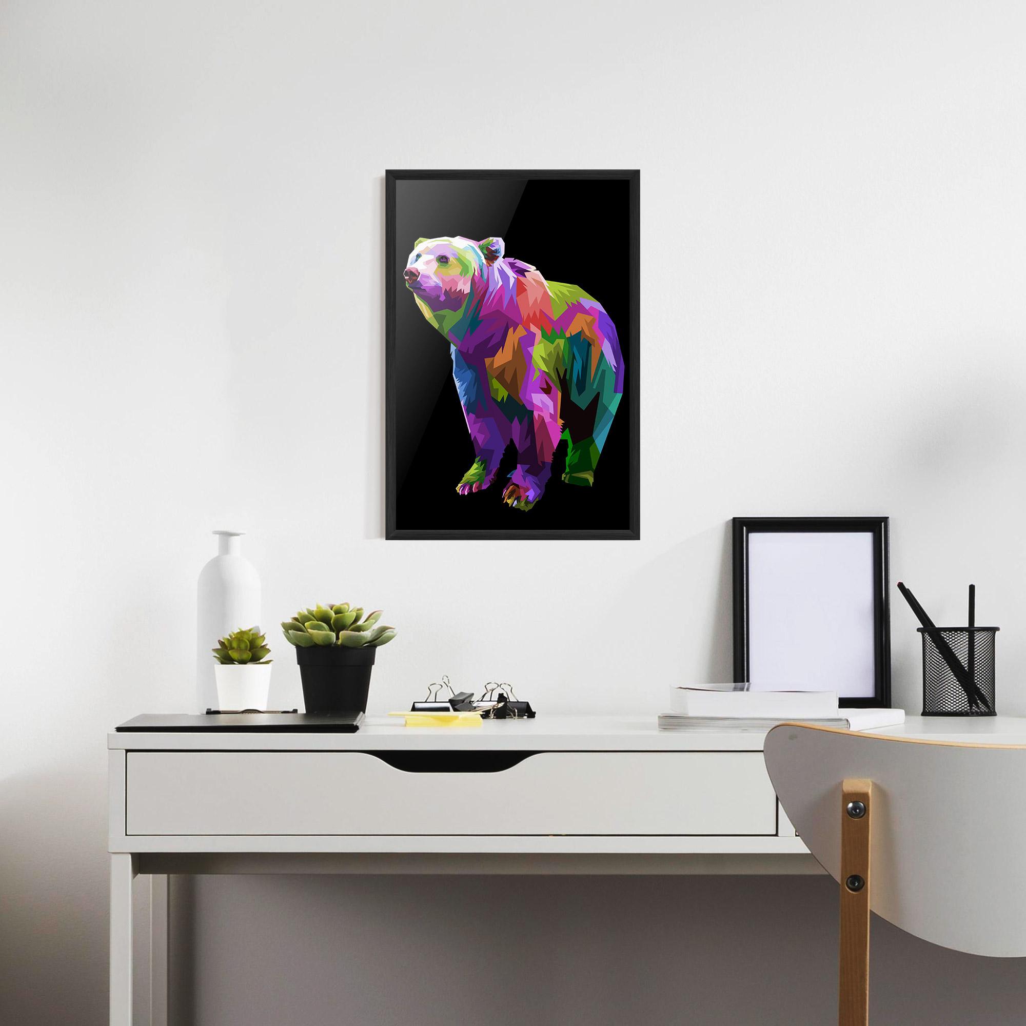 Gerahmte Poster Colorful Icebear mockup 7