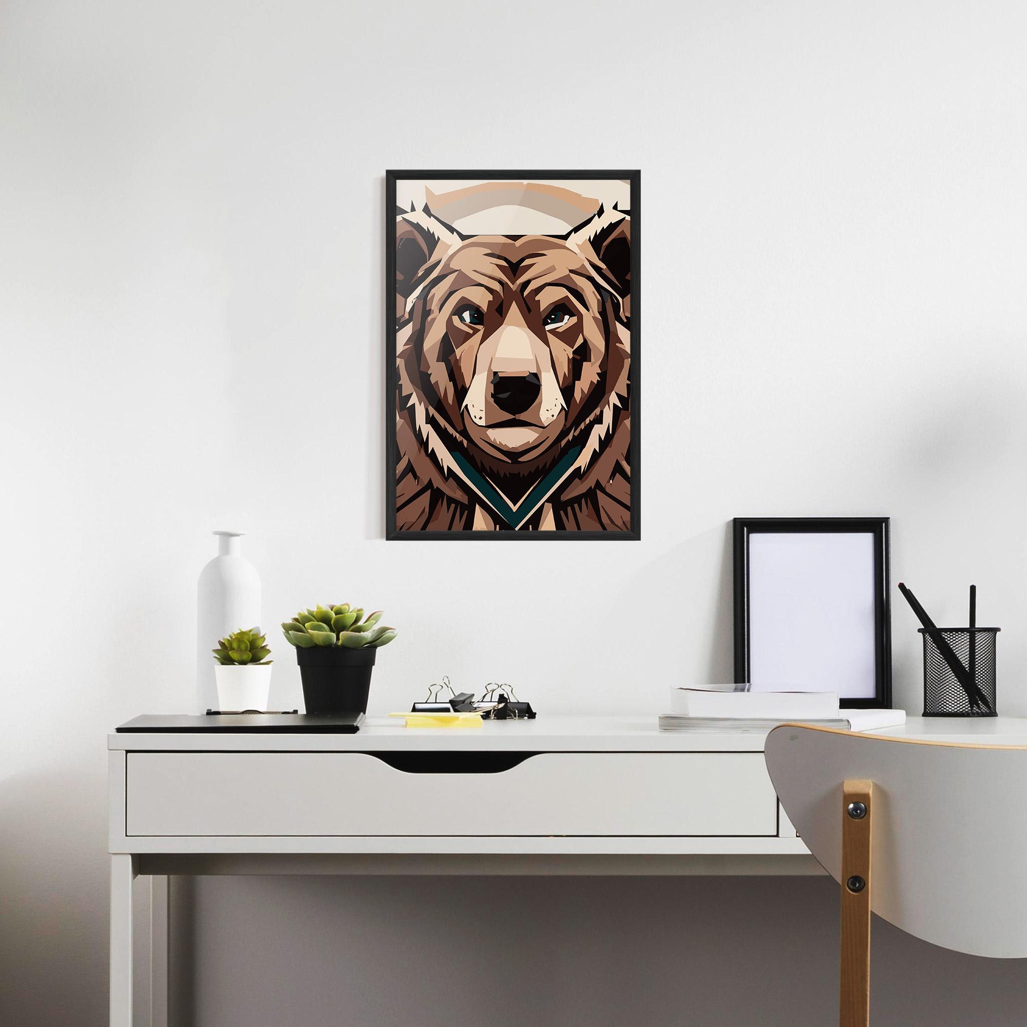 Gerahmte Poster Grizzly Art mockup 7