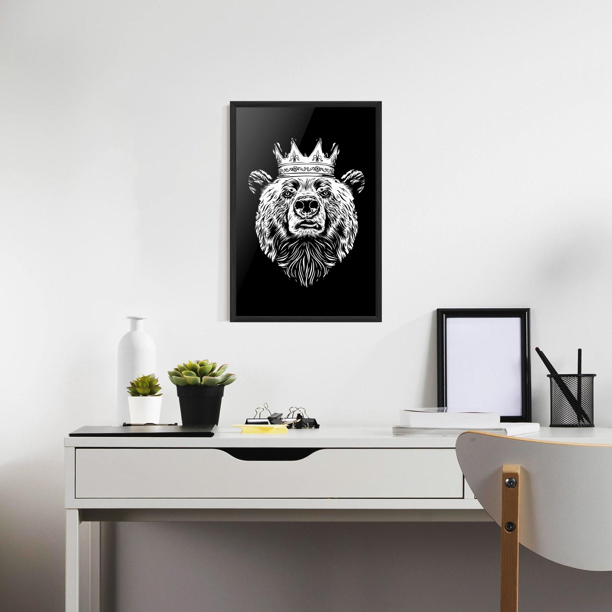 Gerahmte Poster King Bear mockup 7